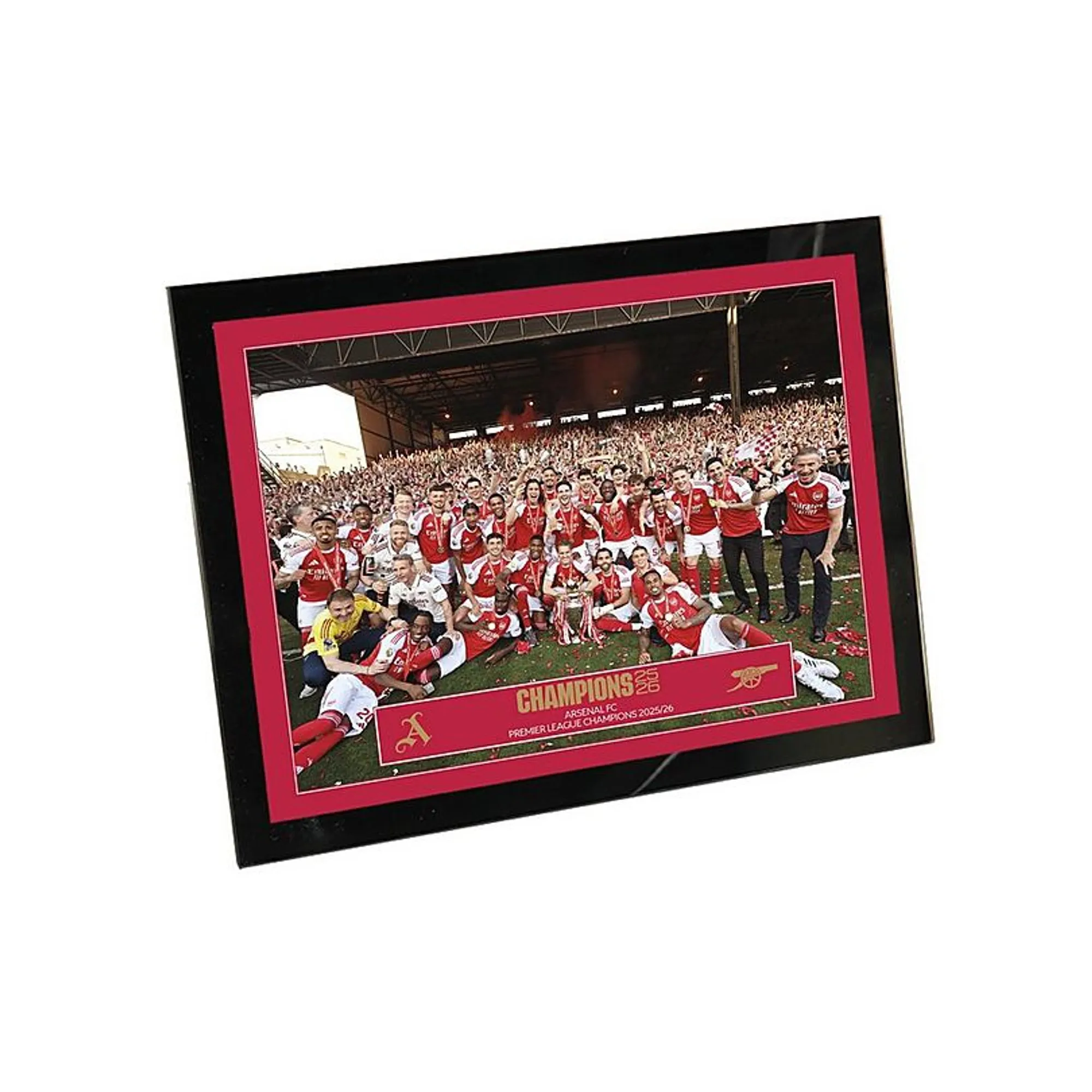 Arsenal 8 x 6 Premier League Champions Team Framed Print, Multicolor