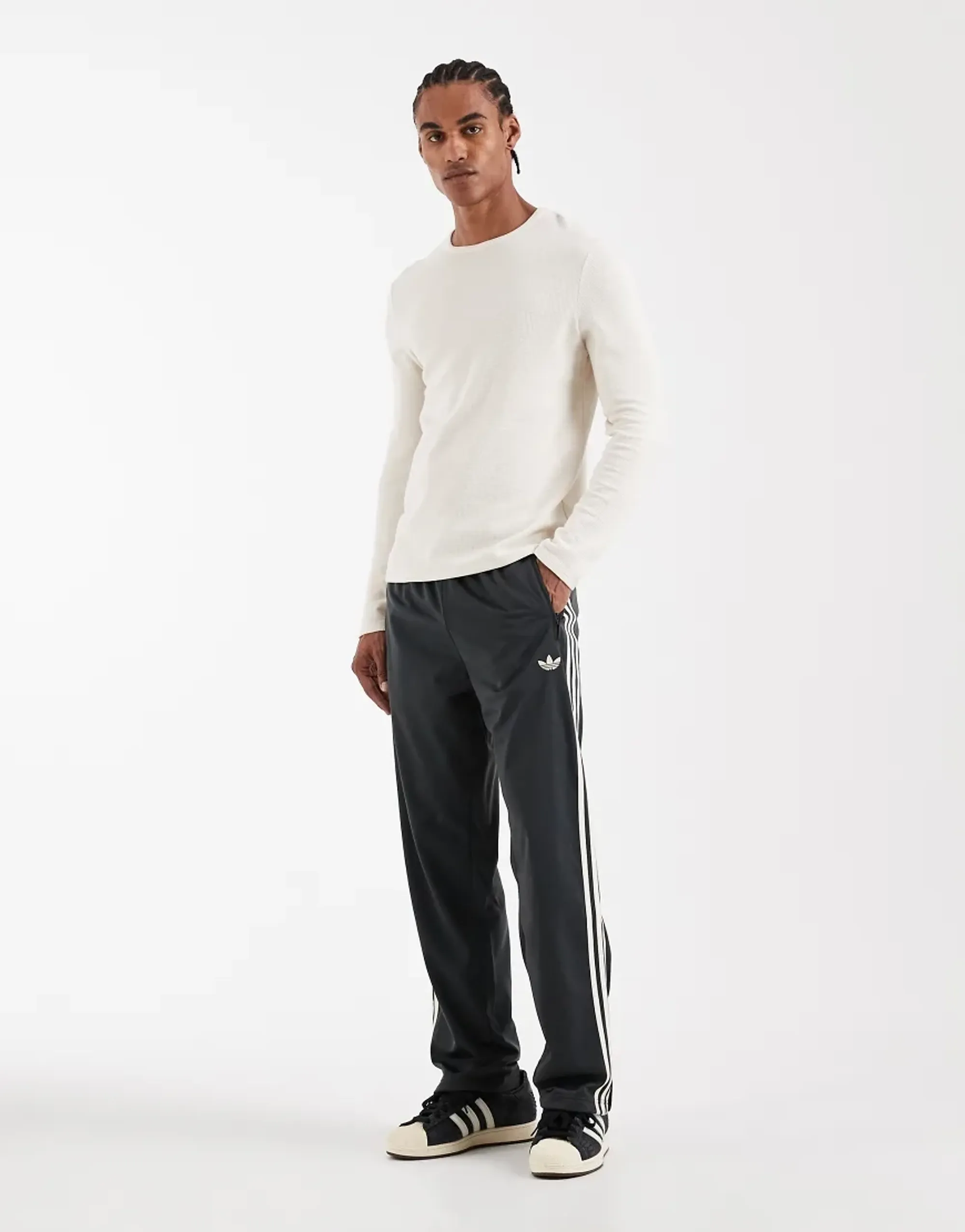 Adidas Originals Firebird Track Pants In Dark Grey - Exclusive To Asos