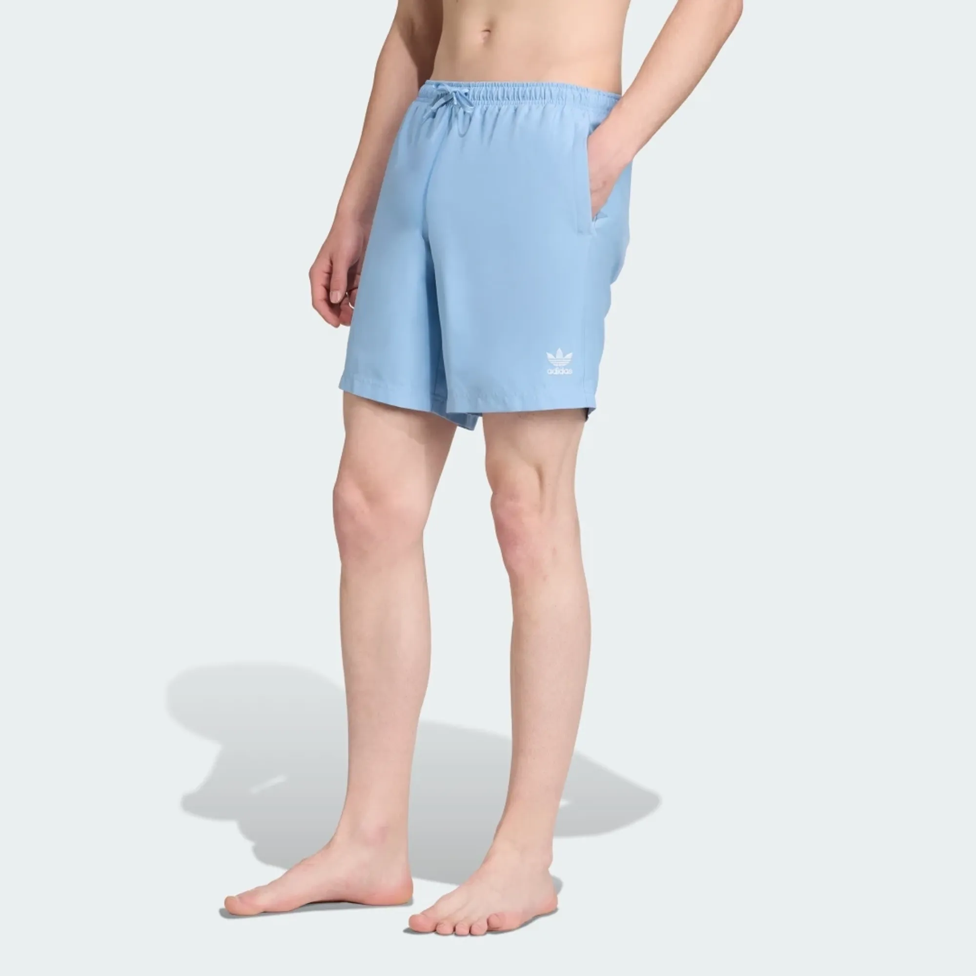 Adidas Originals Adicolor 8-Inch Swim Shorts In Ash Blue