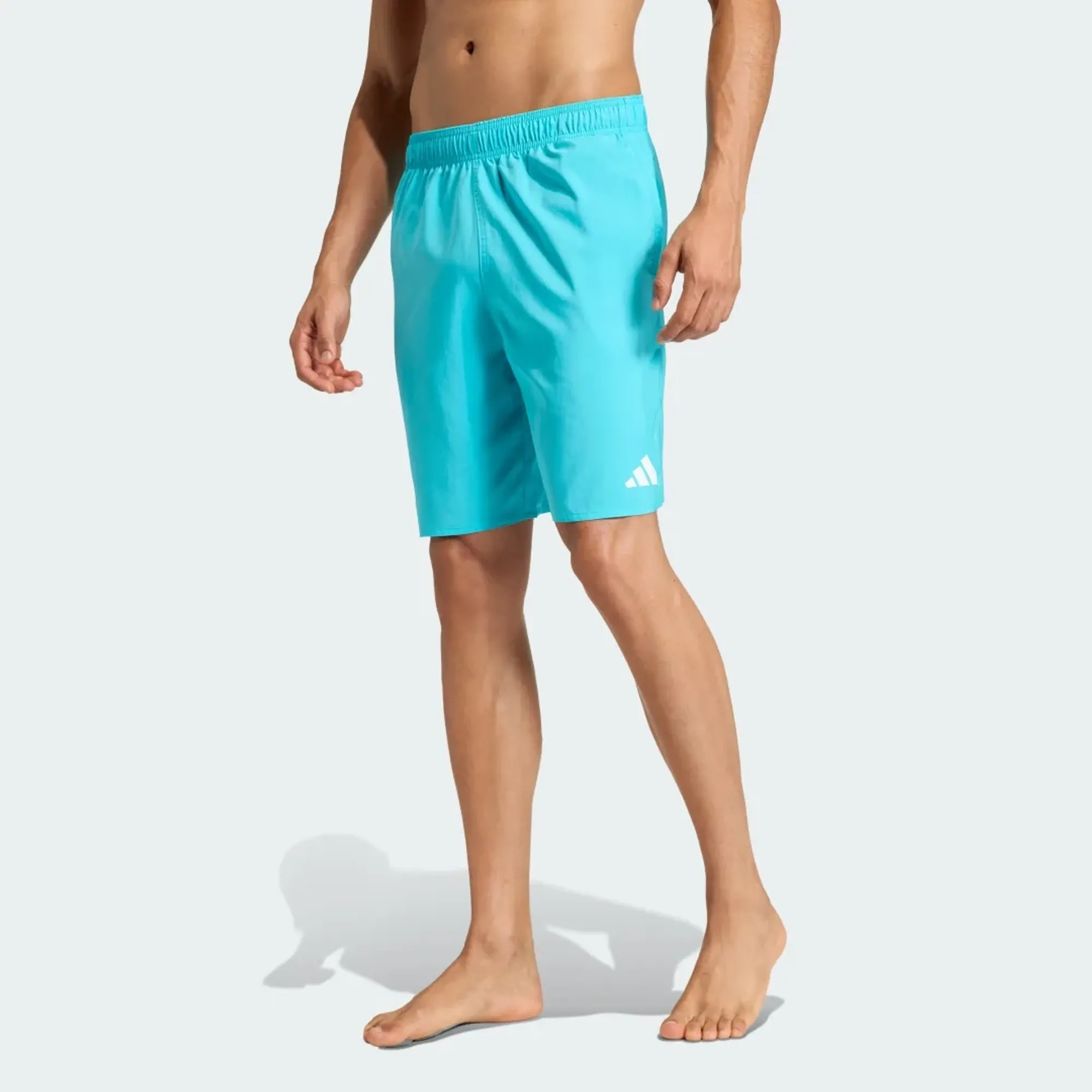 Adidas Performance Swim Shorts 8-Inch In Lucid Cyan / White-Blue