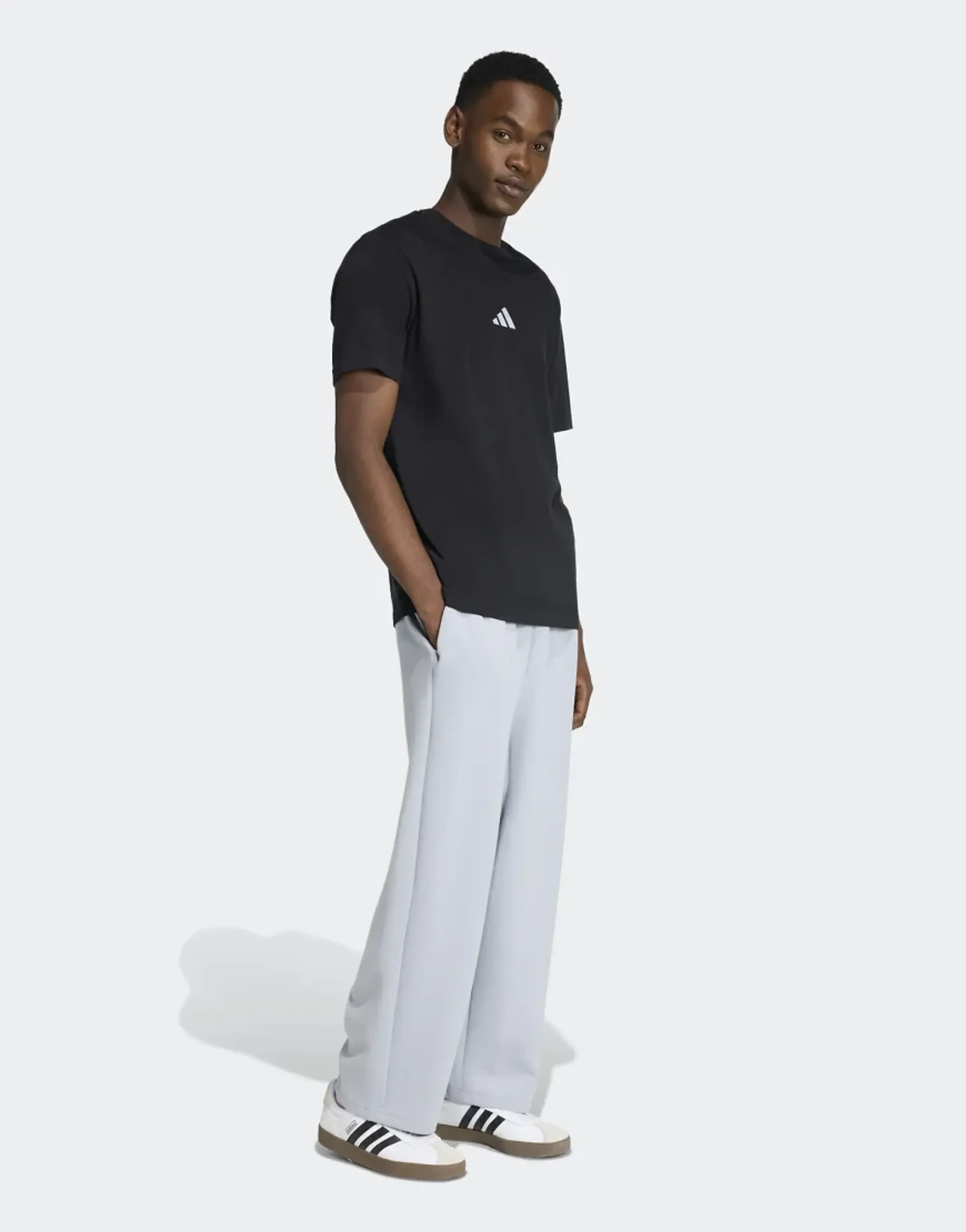 Adidas Performance Soft Lux Straight Leg Pants In Halo Silver