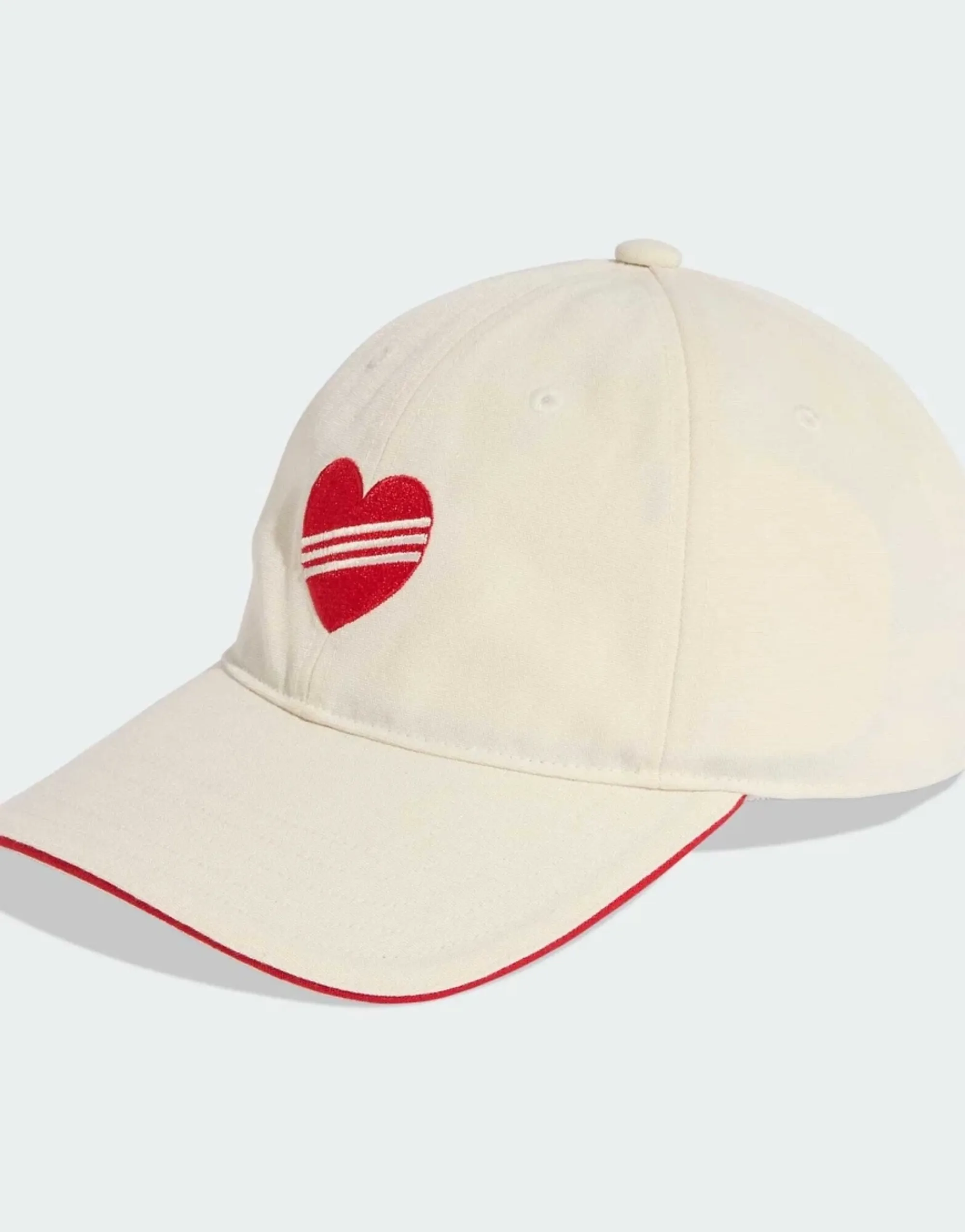 Adidas Originals Baseball Cap With Scrunchy In Cream White