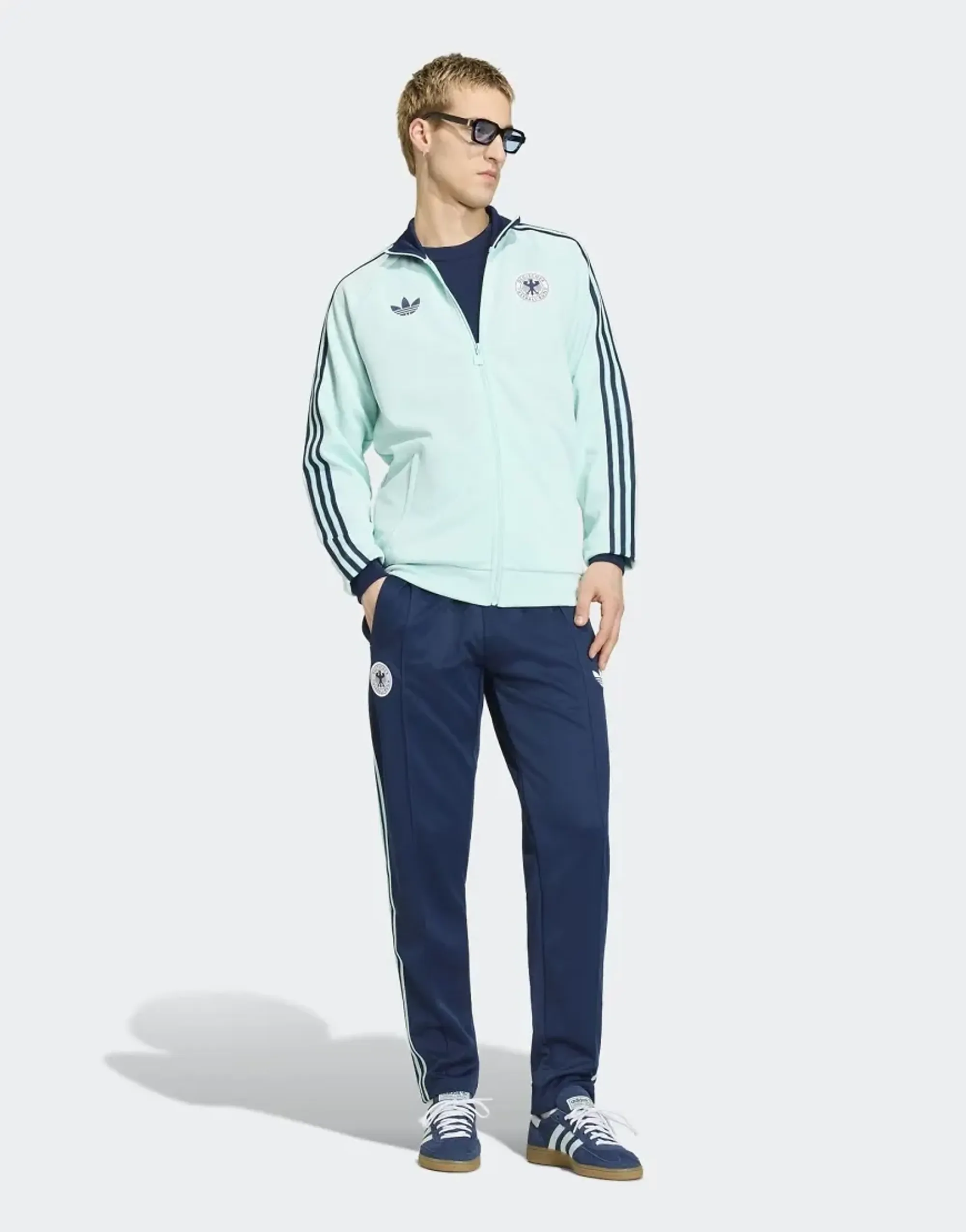 Adidas Performance Germany Originals Track Pants In Collegiate Navy-Blue