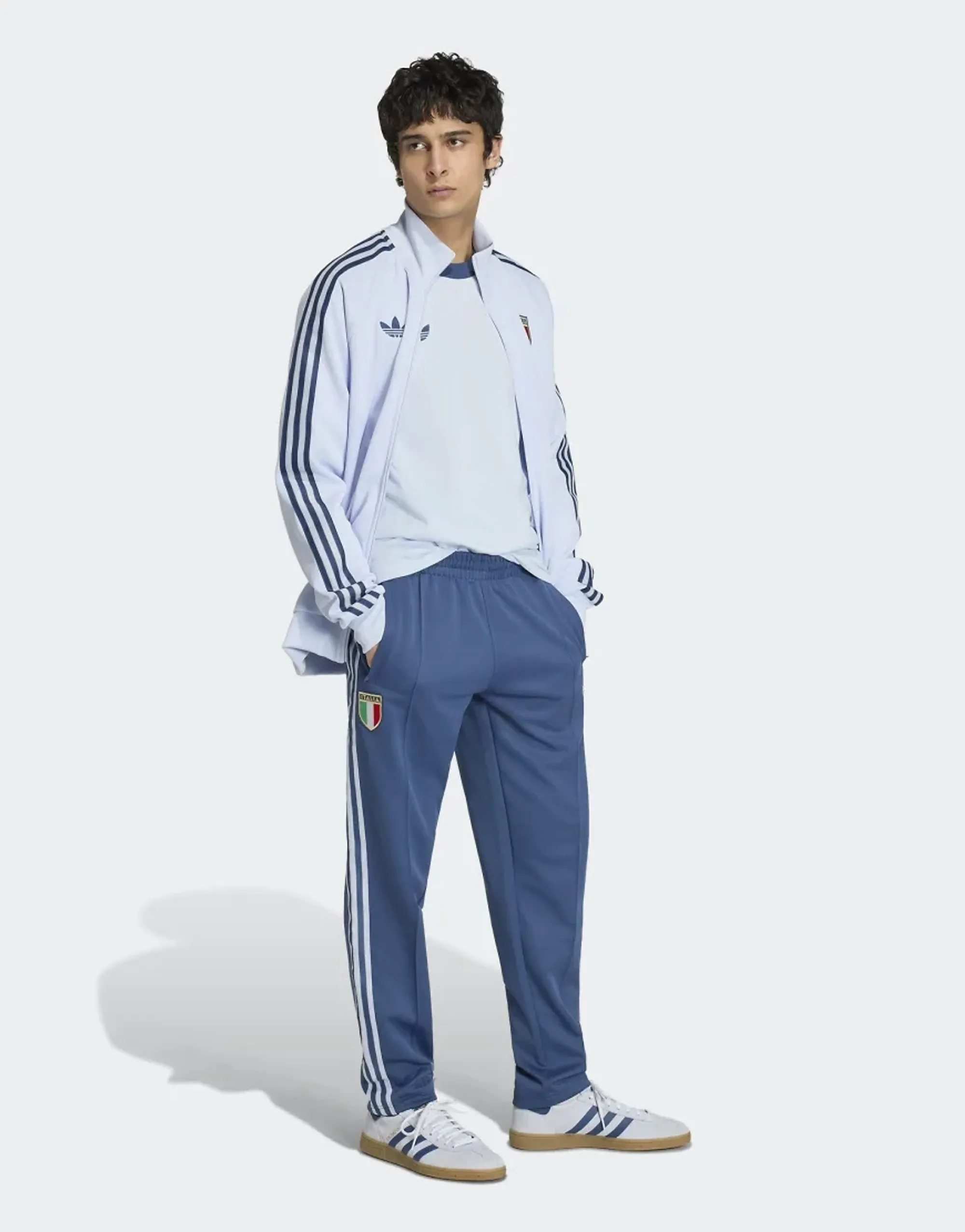 Adidas Performance Italy Originals Track Pants In Night Marine-Blue