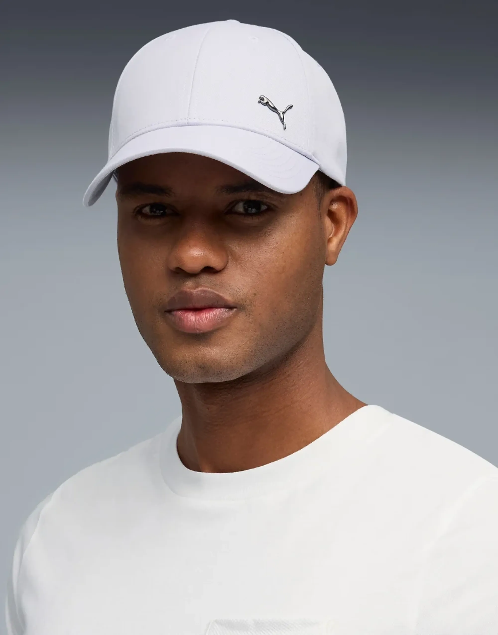 Puma Essentials Metal Cat Baseball Cap In Vibrant Silver-Grey