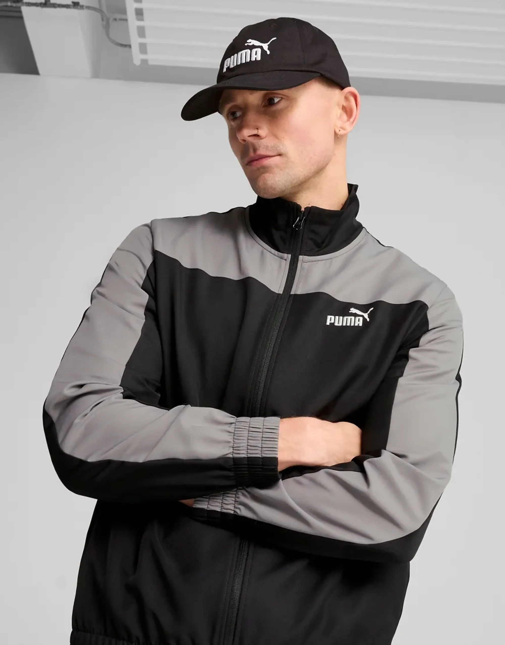 Puma Ess No.1 Logo Baseball Cap In Puma Black