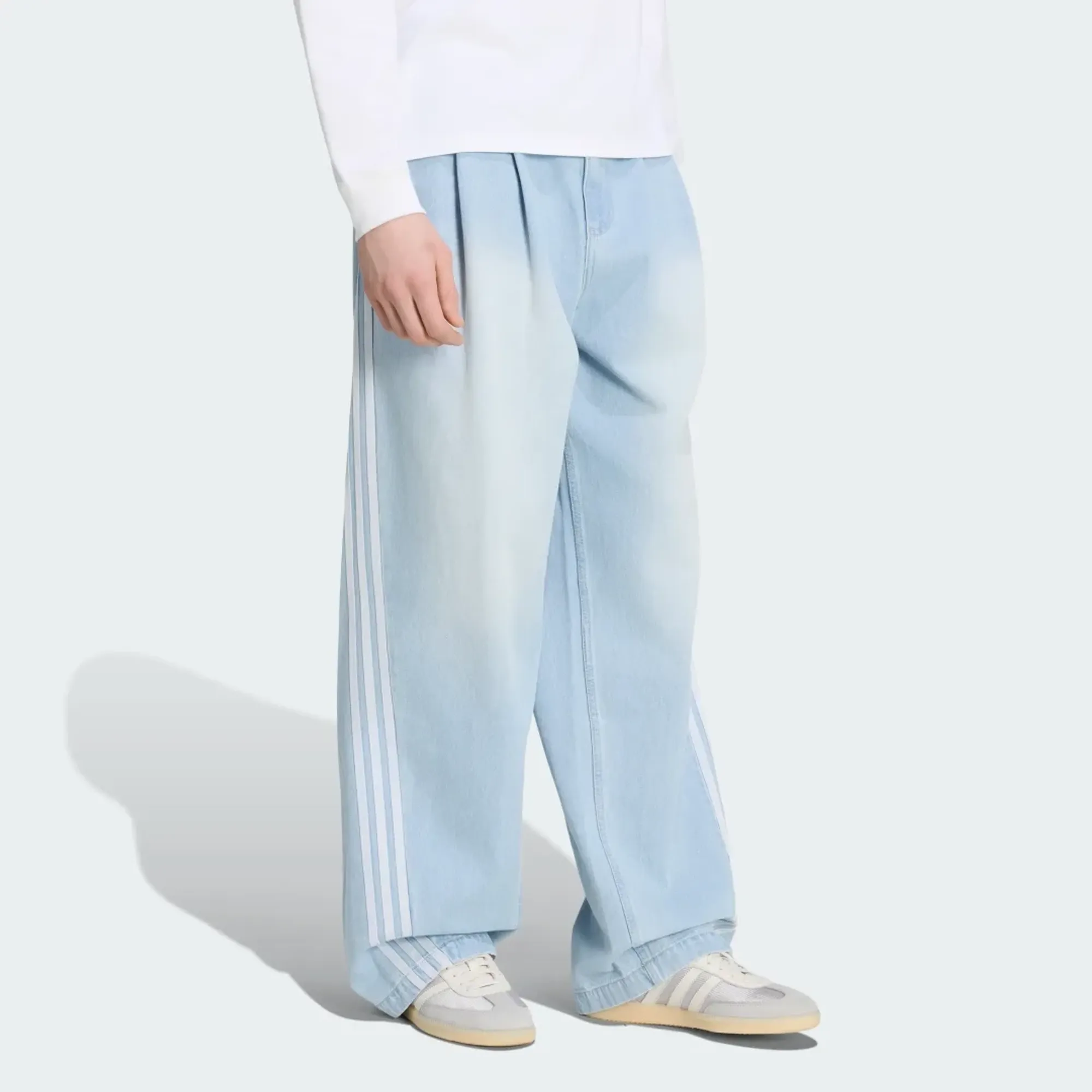 Adidas Originals Adilenium Season 5 Denim Jeans In Light Blue