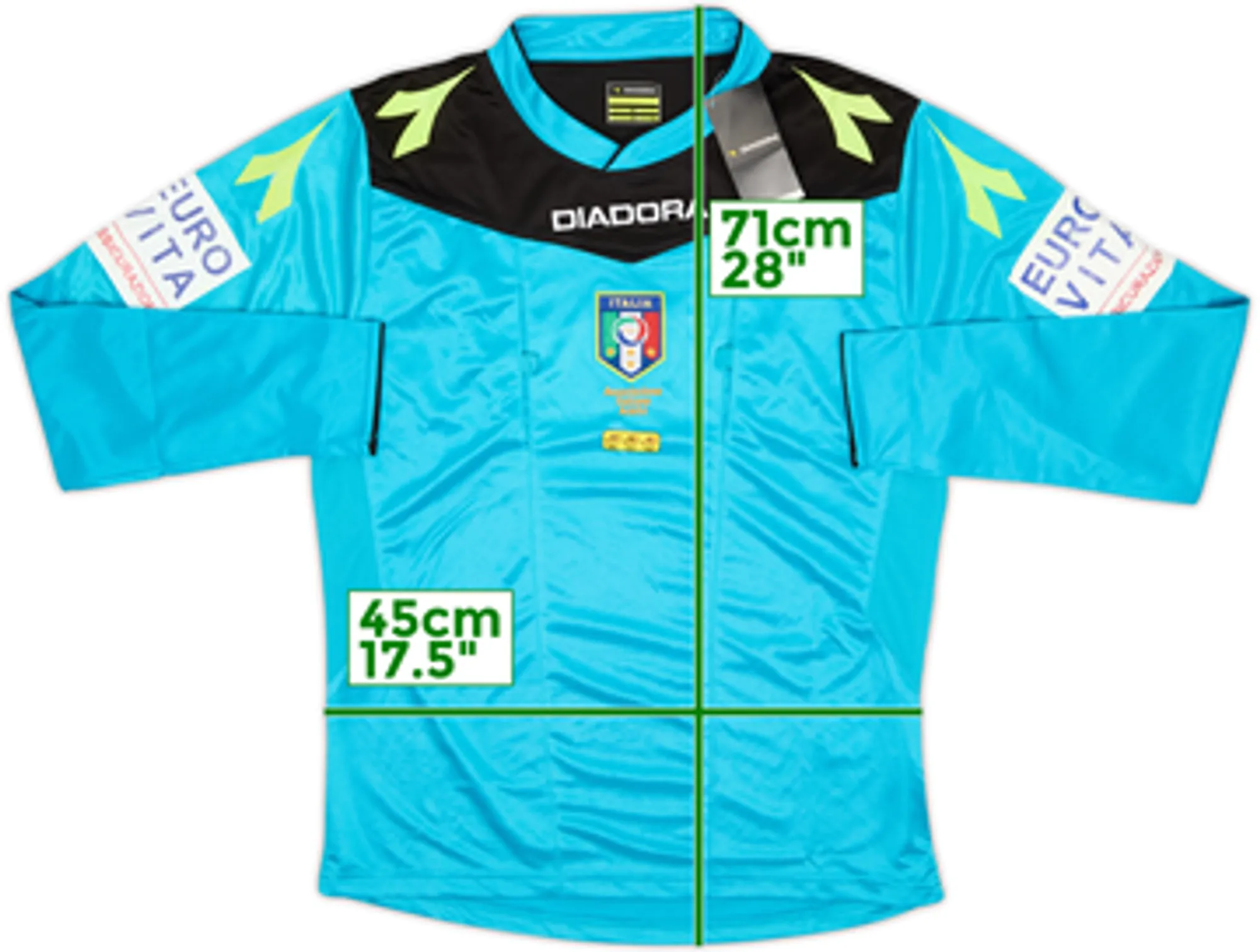 2014-15 Italy FIGC Diadora Referee L/S Shirt (S)