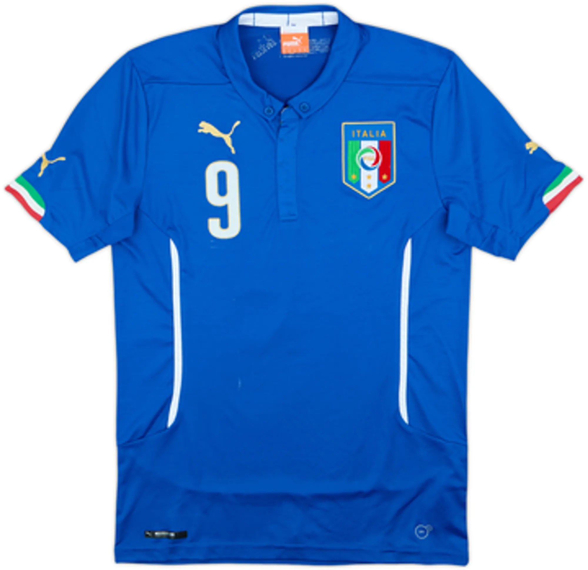2014-15 Italy Home Shirt Balotelli #9 - 5/10 - (M)