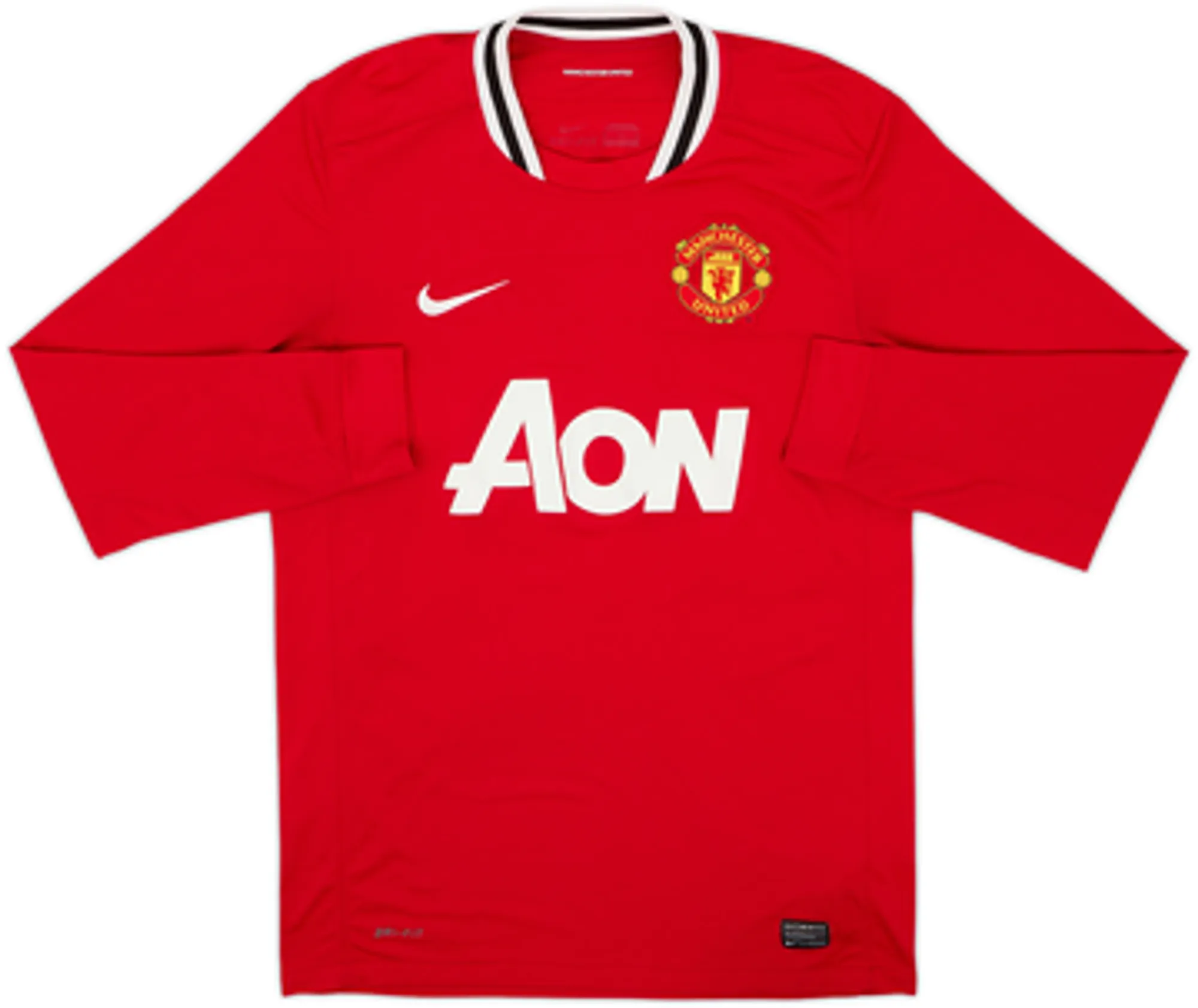 2011-12 Manchester United Home L/S Shirt Carrick #16 - 7/10 - (M)