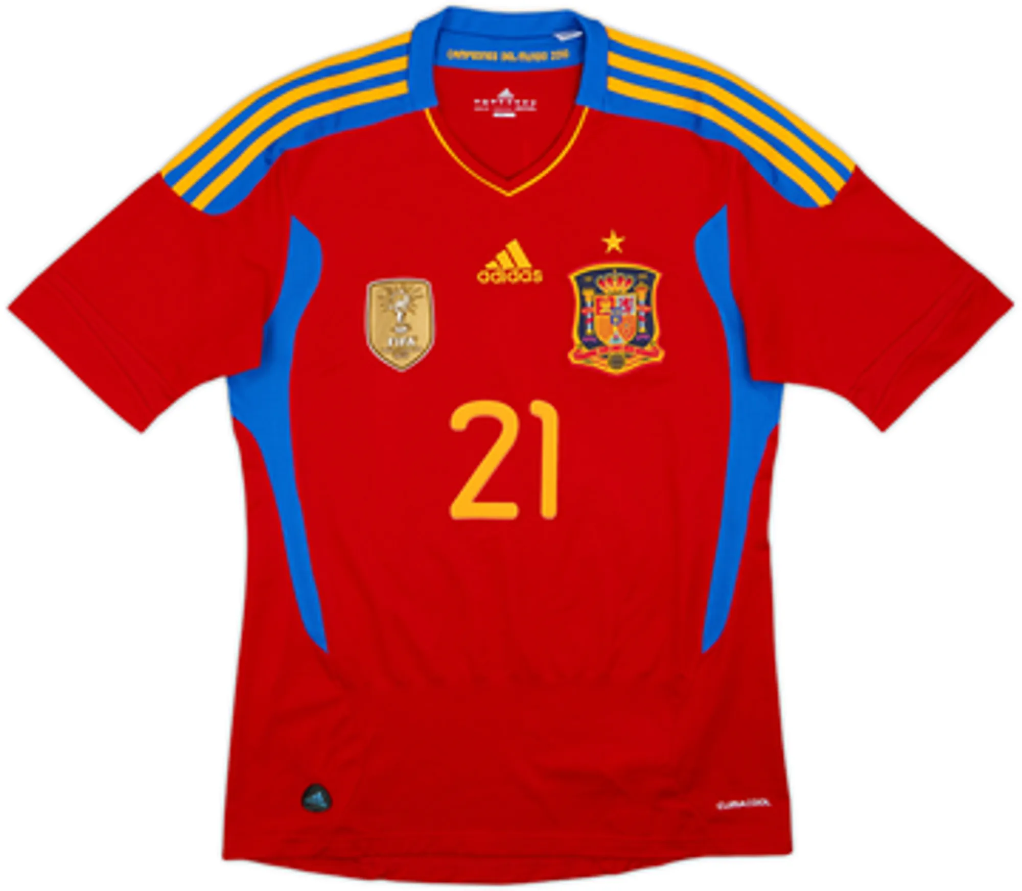 2010-11 Spain Home Shirt Silva #21 - 10/10 - (S)