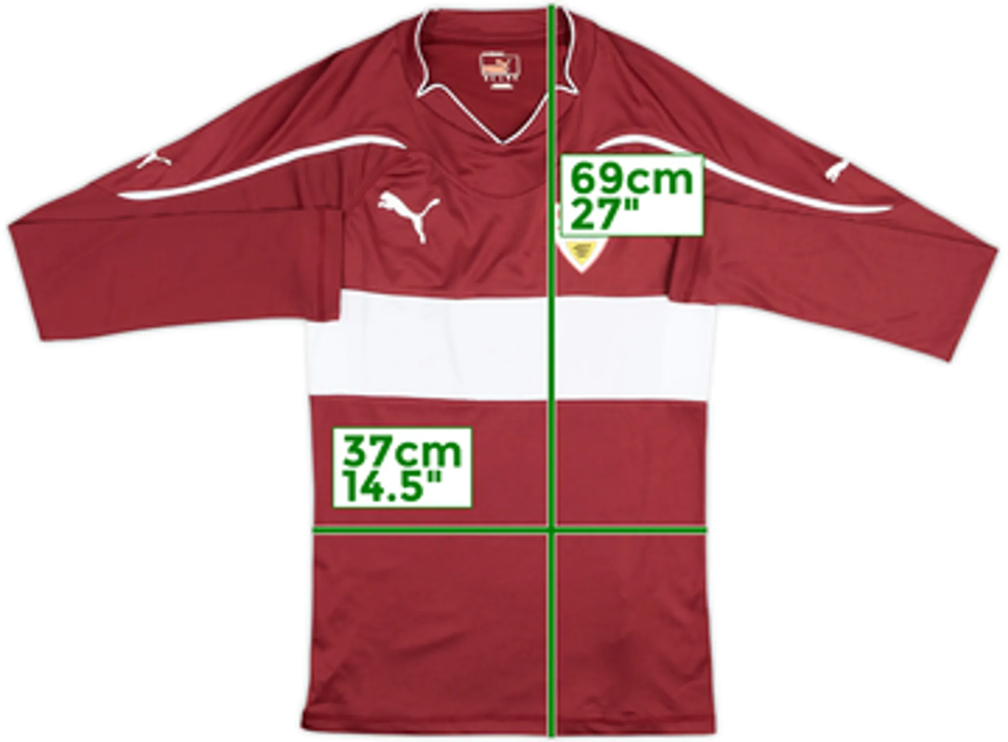 2010-11 Stuttgart Away L/S Shirt - 10/10 - (S)