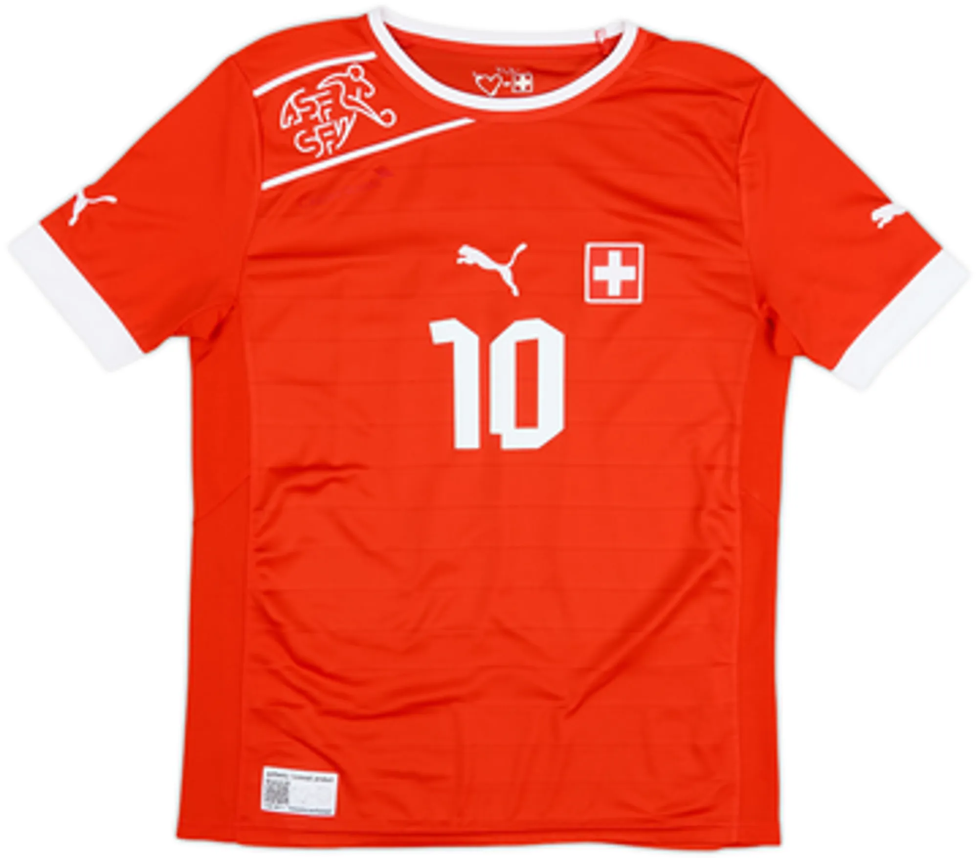 2012-13 Switzerland Home Shirt Xhaka #10 - 6/10 - (S)