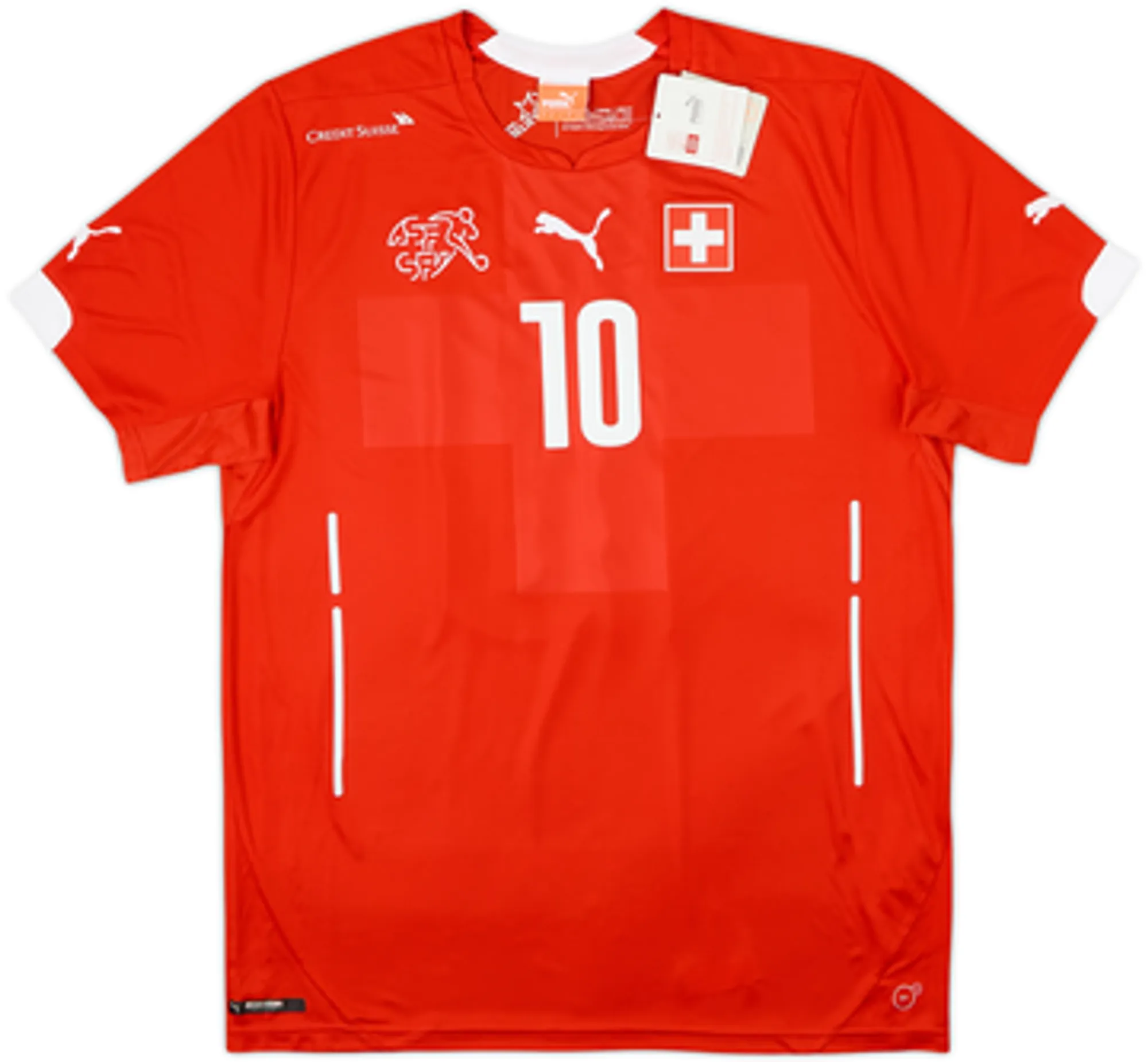 2014-15 Switzerland Home Shirt Xhaka #10 (L)