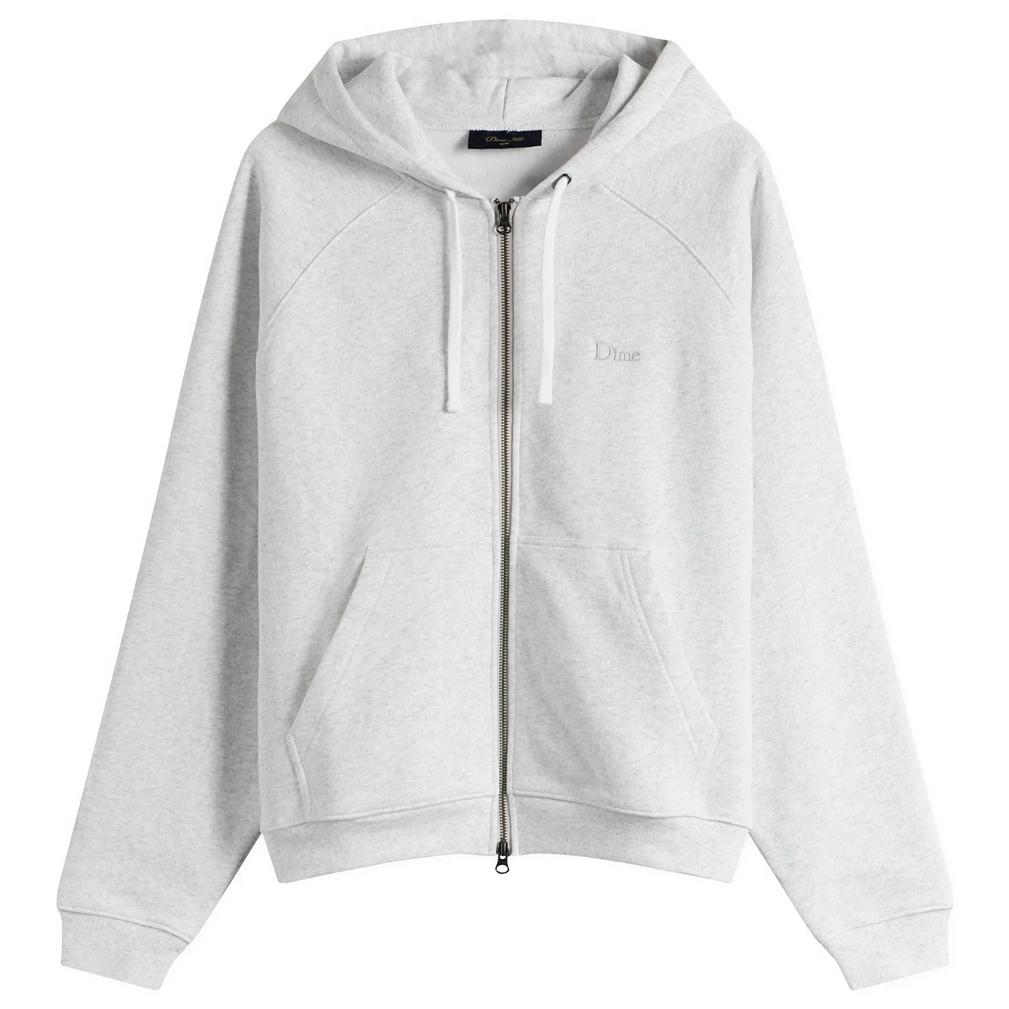 Dime Men's Classic Small Logo Zip Hoodie Ash