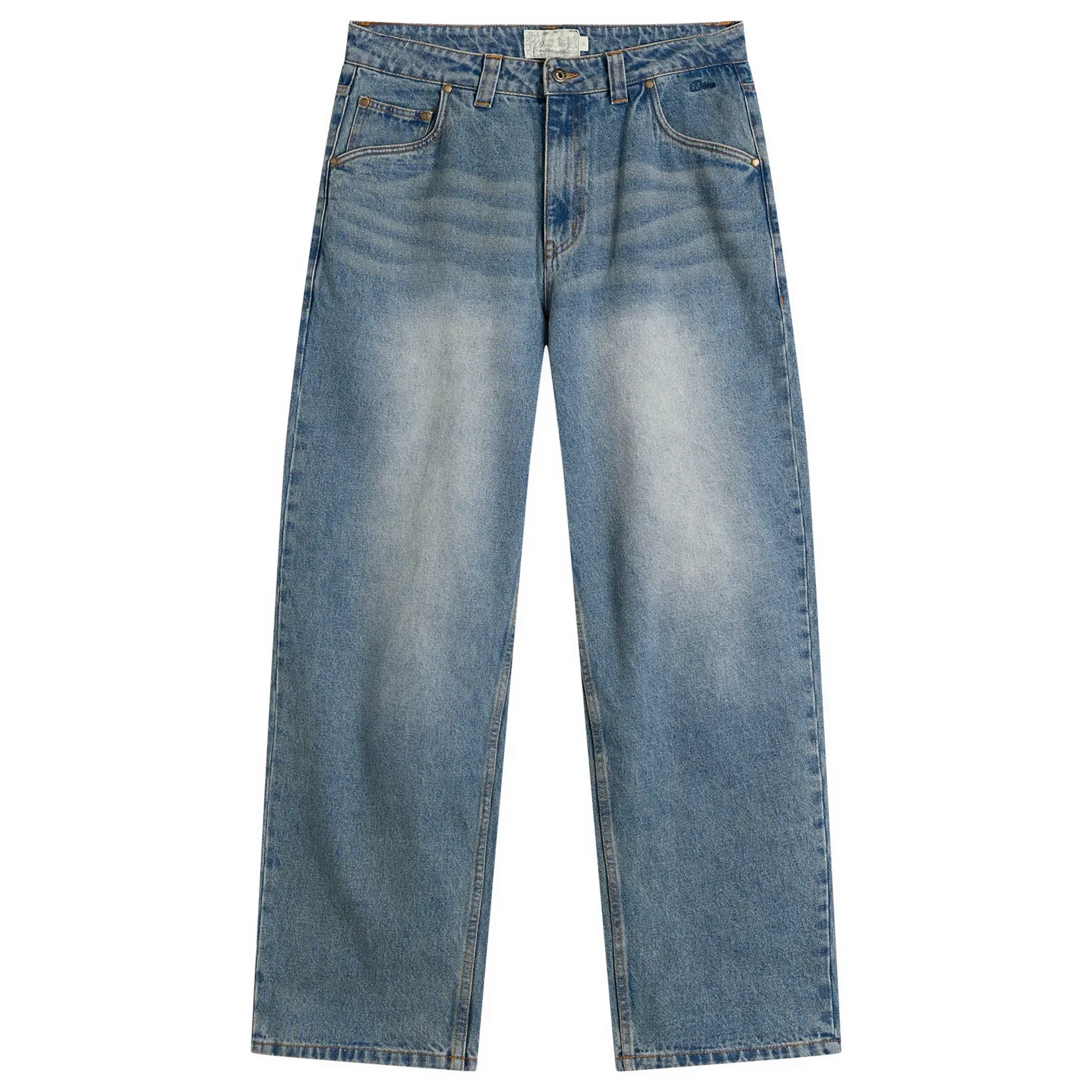 Dime Men's Baggy Denim Pants Sandblasted Indigo