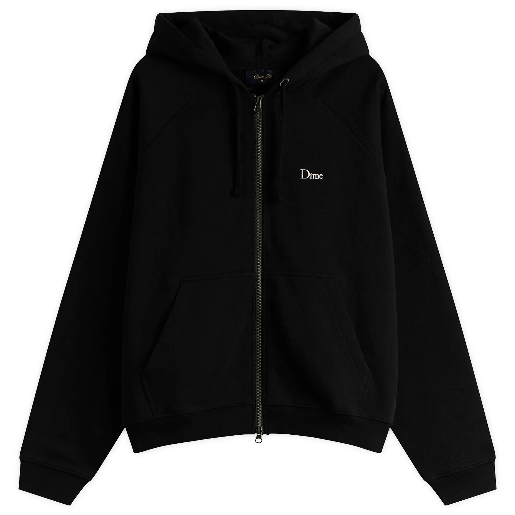 Dime Men's Classic Small Logo Zip Hoodie Black