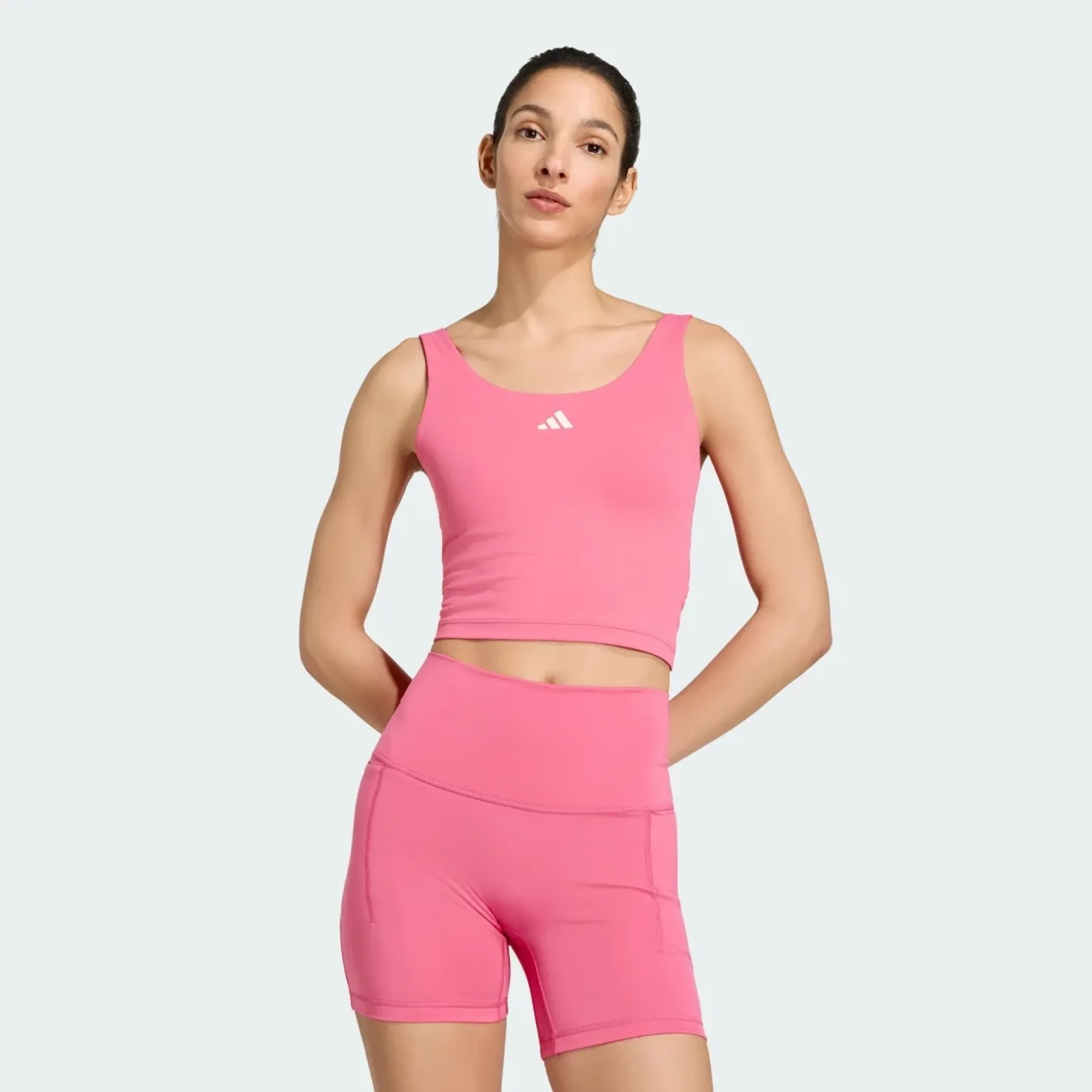 adidas 3 Stripes Studio All Me Light Support Tank Top