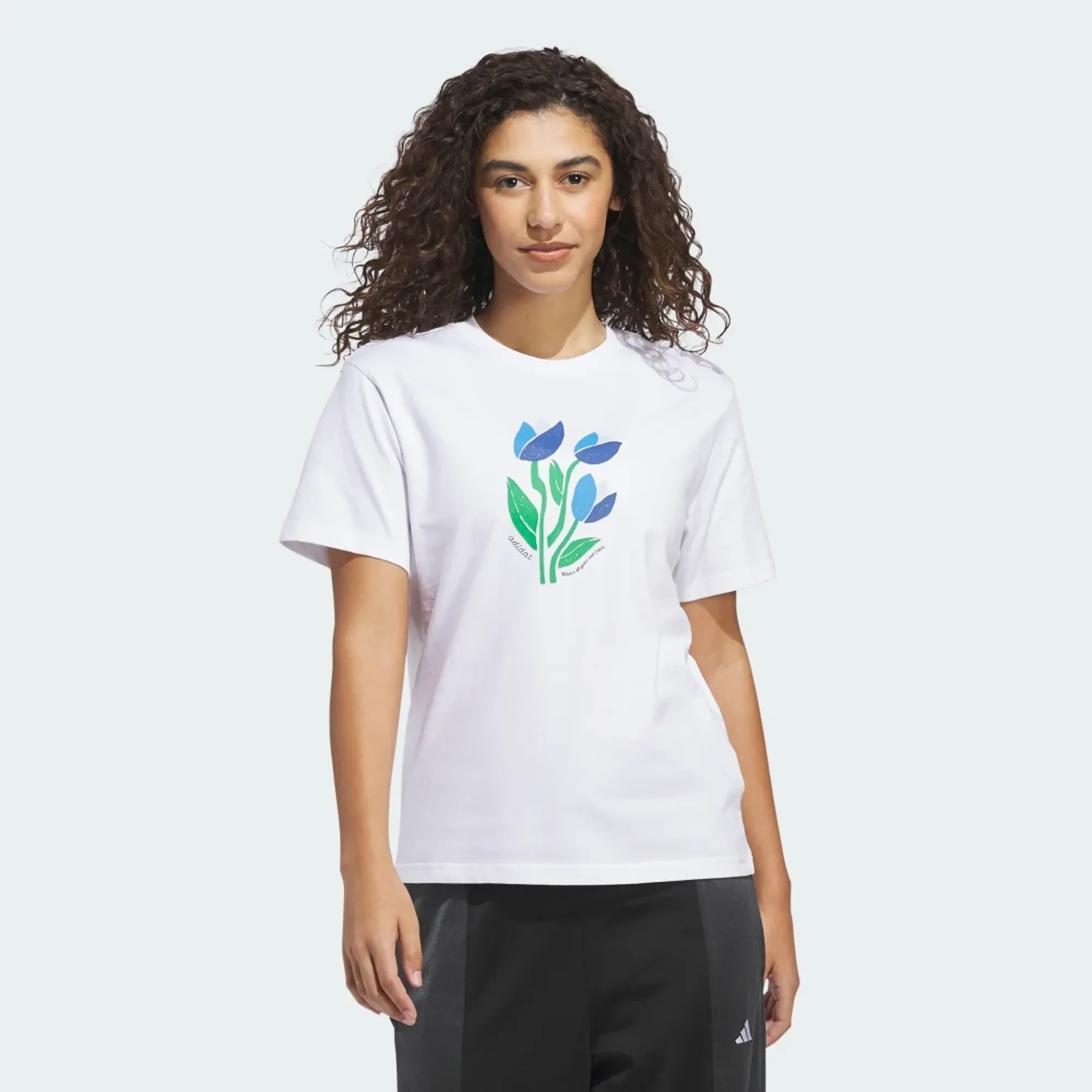 adidas FLORAL BLOOM AT YOUR OWN PACE GRAPHIC T-SHIRT