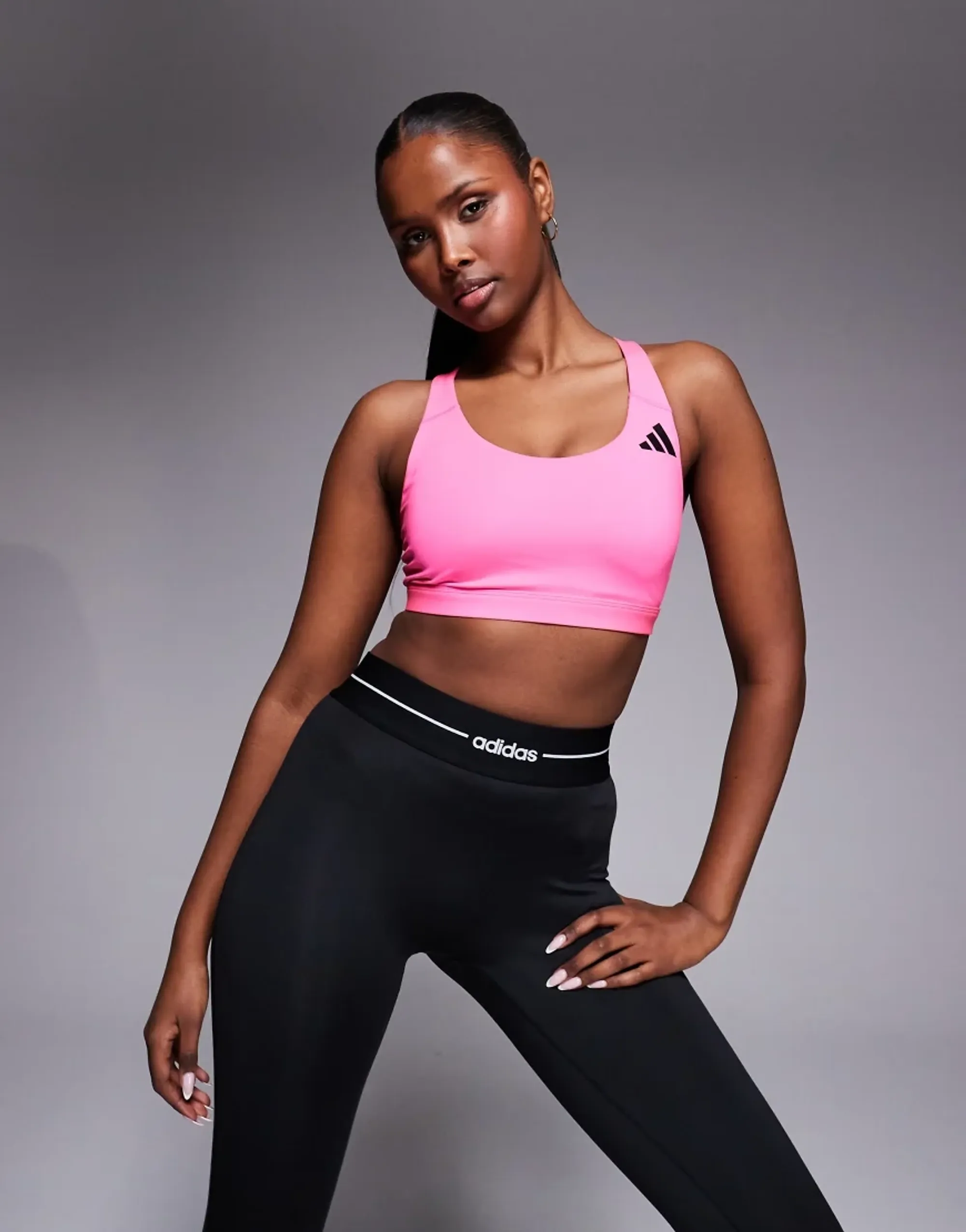 Adidas Optime Essentials Workout Medium Impact Sports Bra