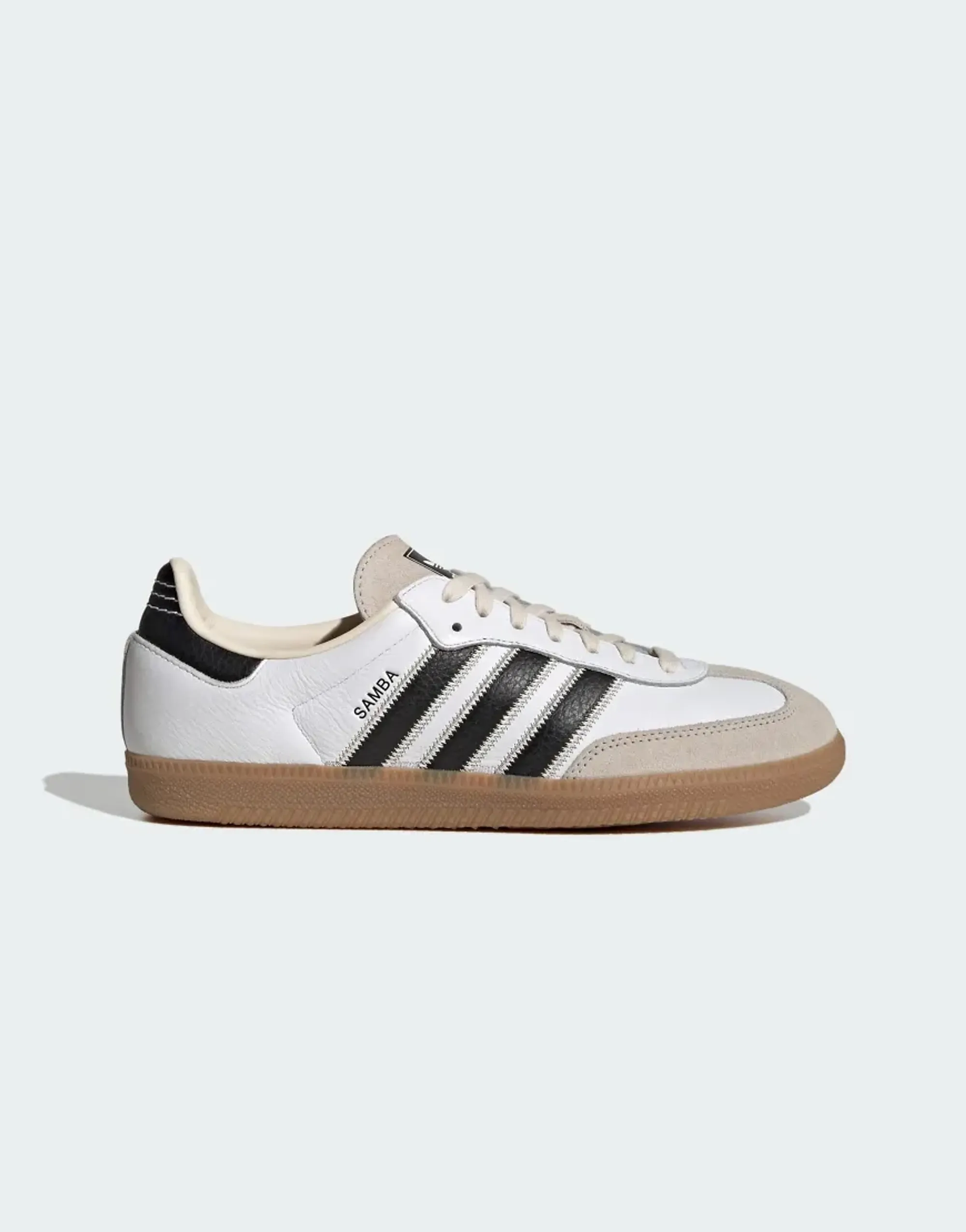 Adidas Originals Samba Og Trainers In White And Black With Gum Sole