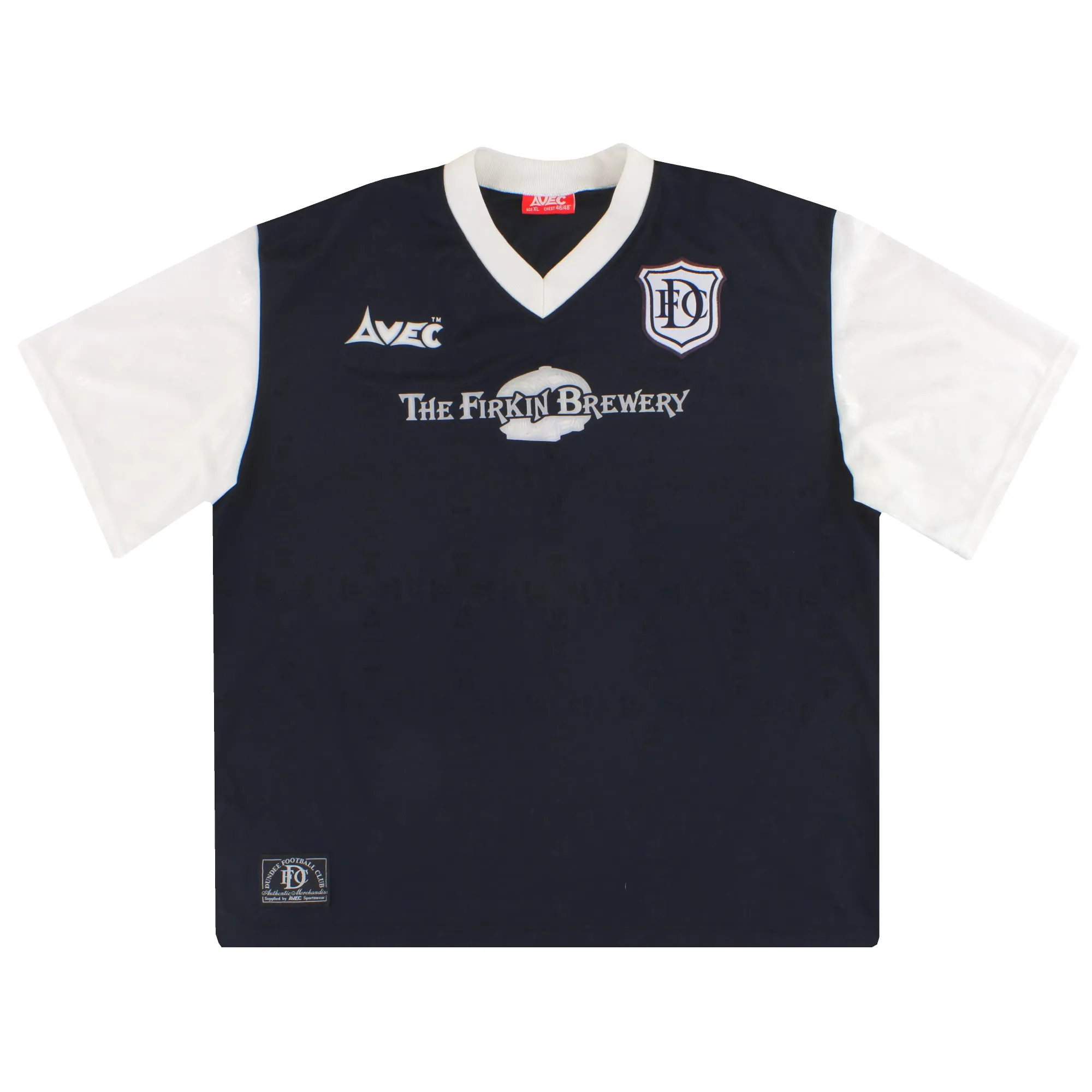 1996-98 Dundee Avec Home Shirt XL - Other Scottish Clubs / Excellent 