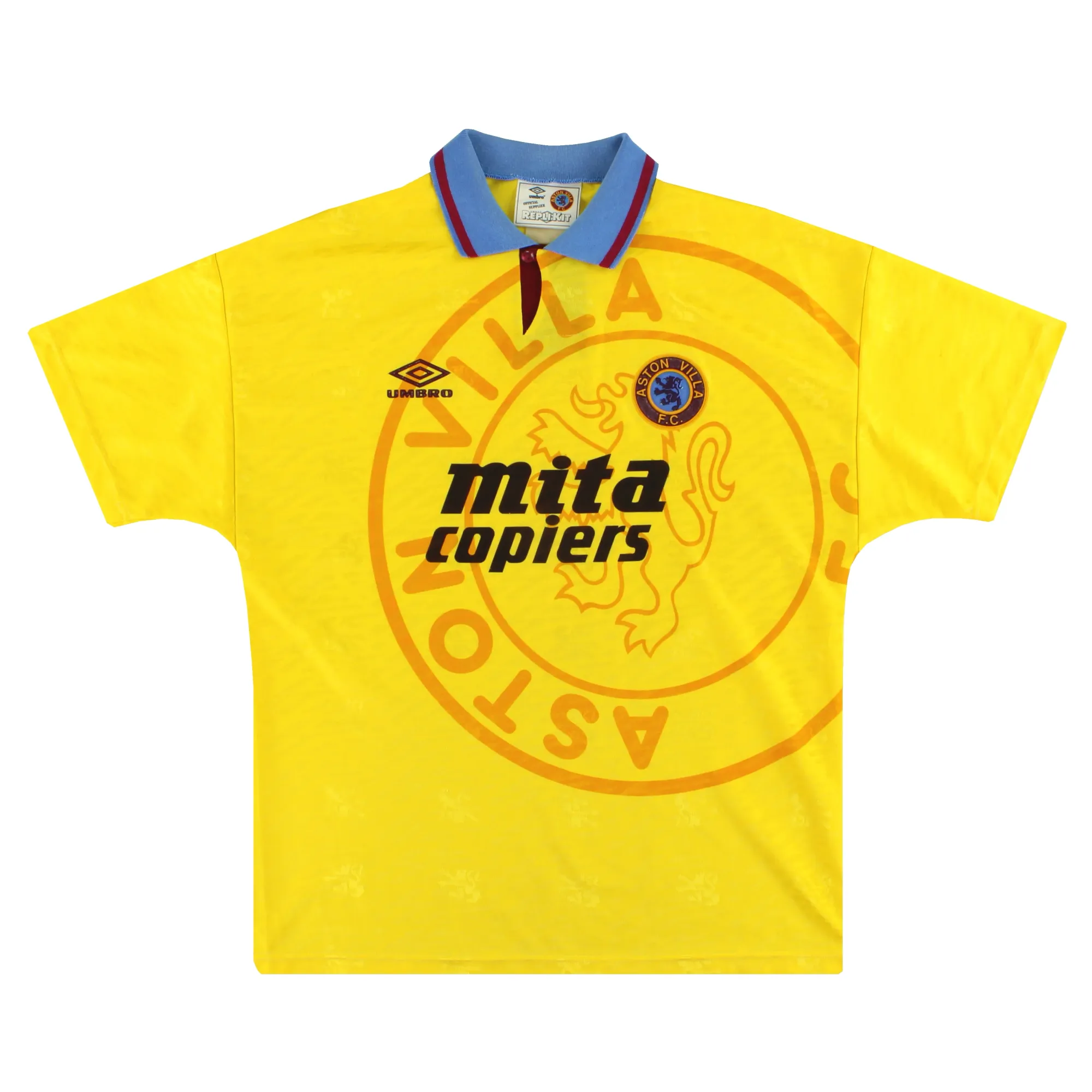 1991-93 Aston Villa Umbro Third Shirt L - Aston Villa / Excellent
