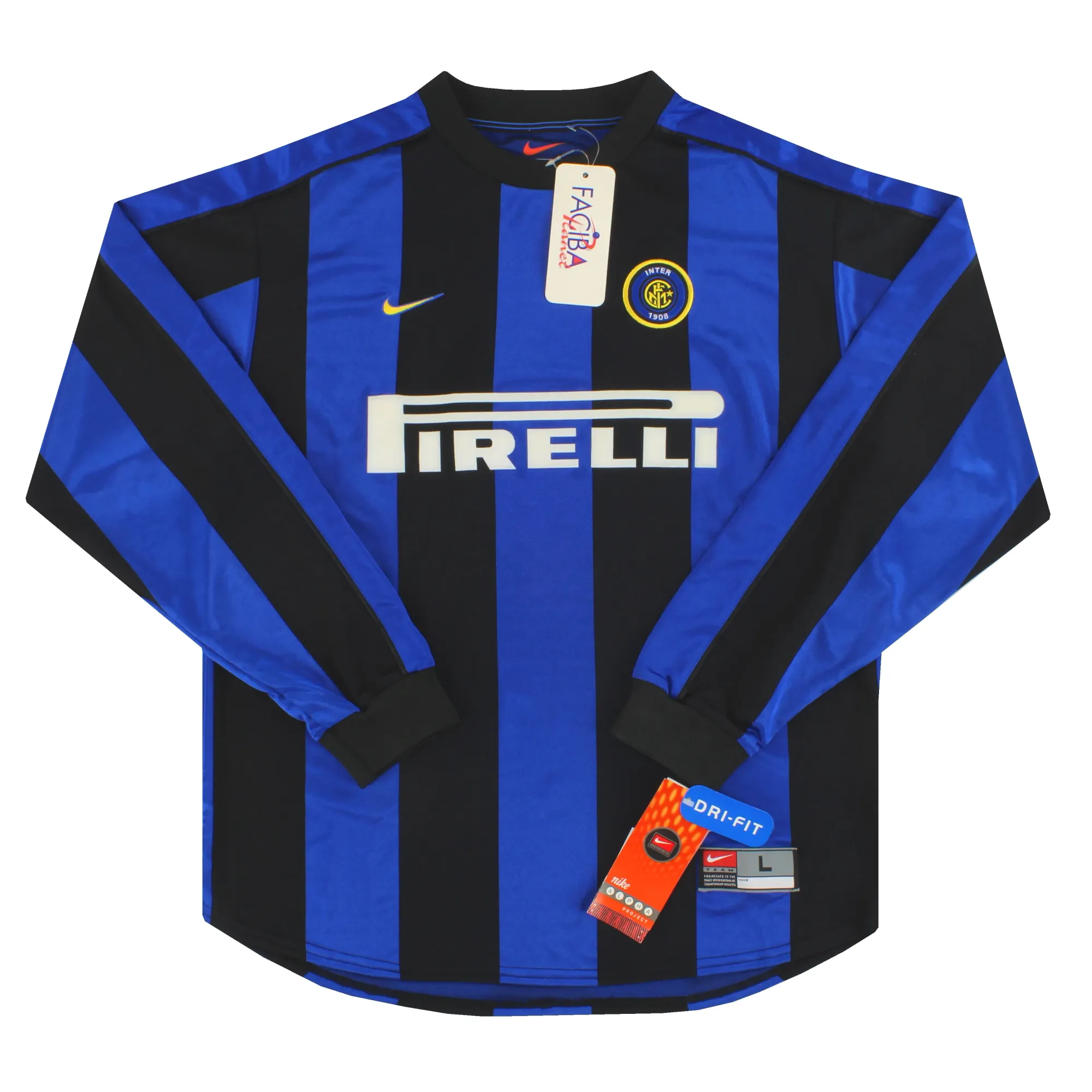1999-00 Inter Milan Nike Home Shirt L/S *w/tags* L - Inter Milan / w/tags
