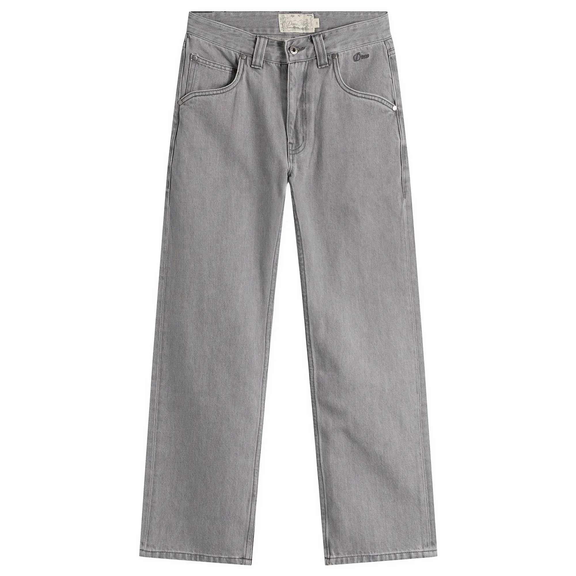 Dime Women's Straight Denim Pants Gray Washed