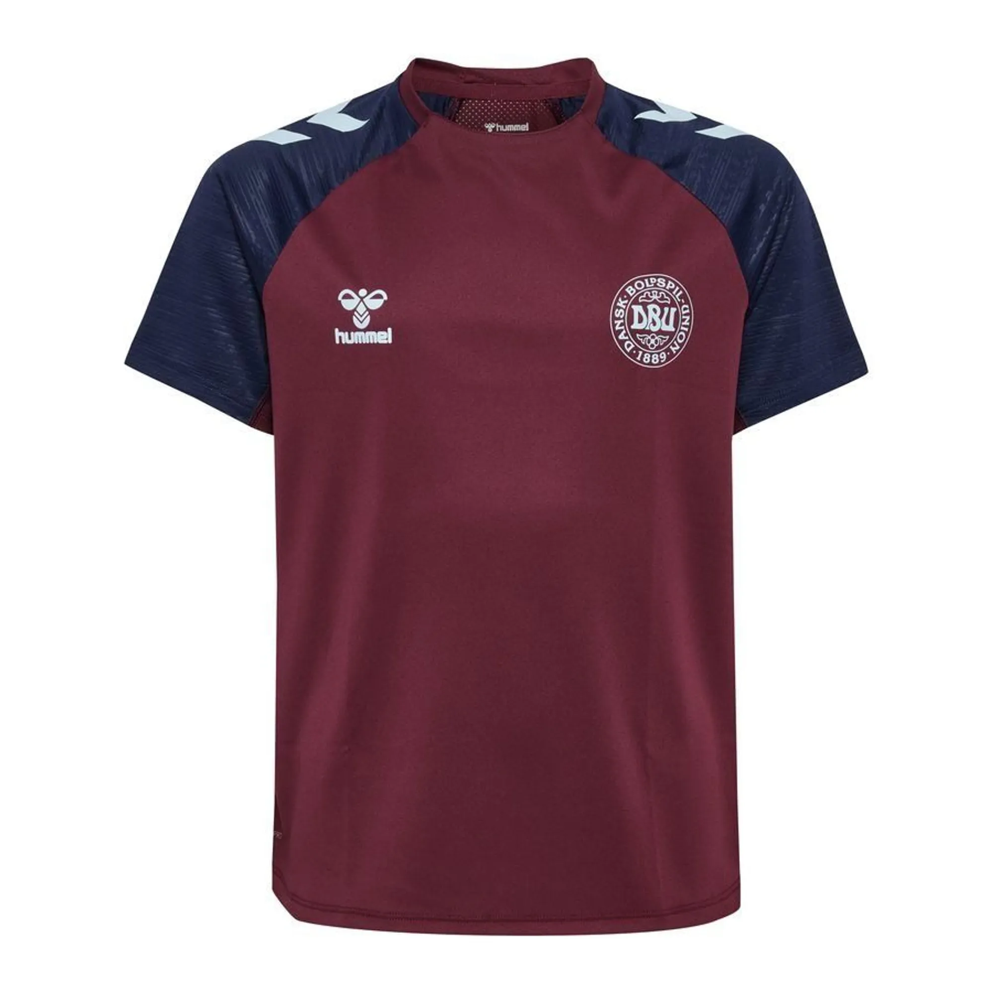 Denmark Training T-Shirt 26 Pro - Bordeaux/Peacoat Kids - ['Red']