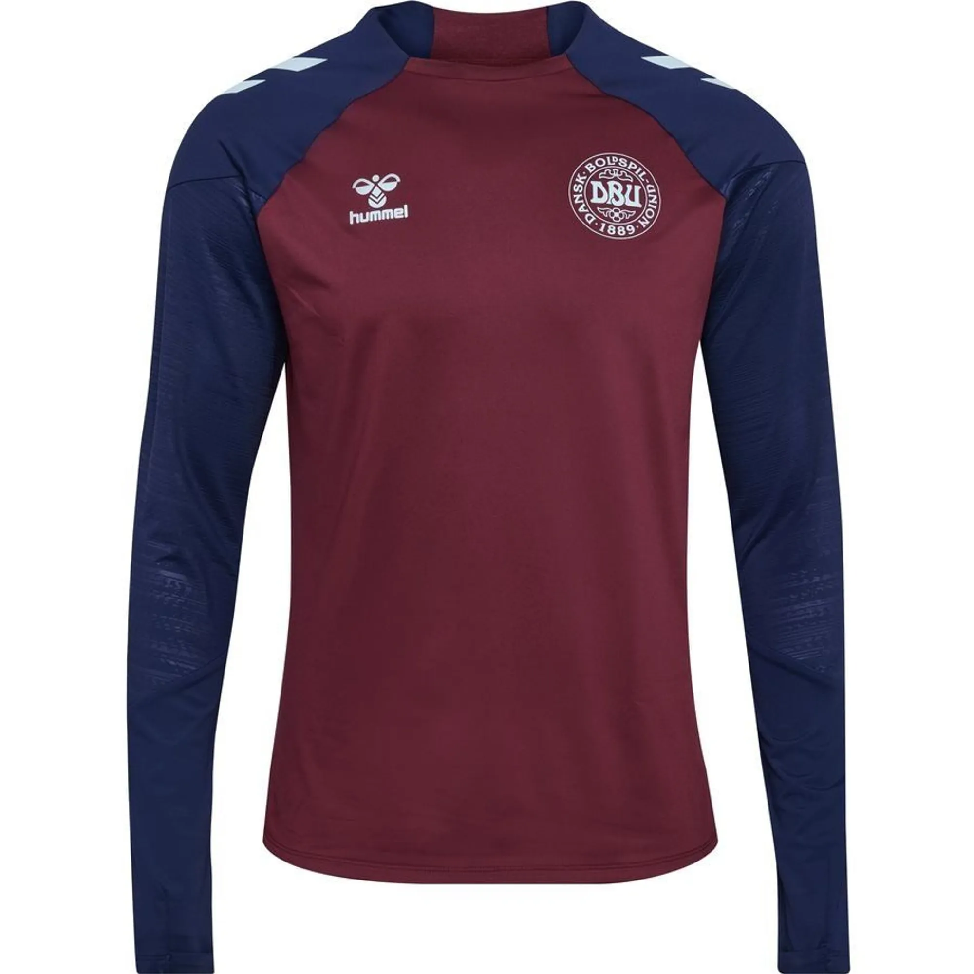 Denmark Training Shirt 26 Pro Crew - Bordeaux/Peacoat - ['Red']