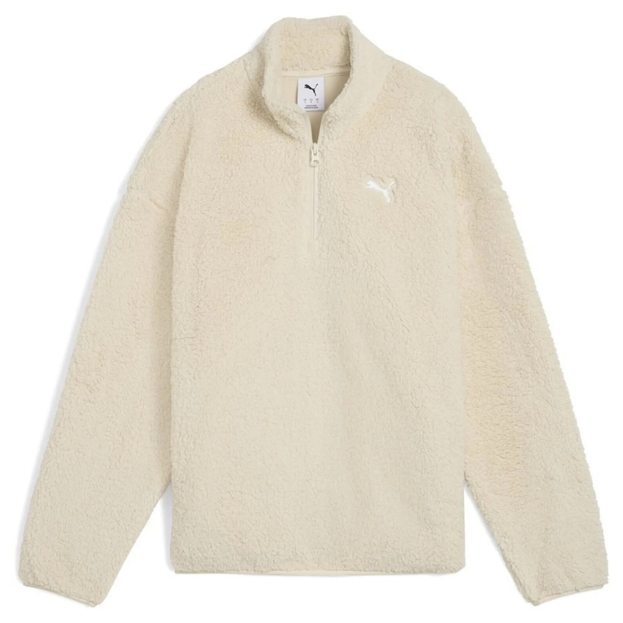 Ess Elevated Comfort Half-Zip Sherpa Crew Alpine Snow - ['White']