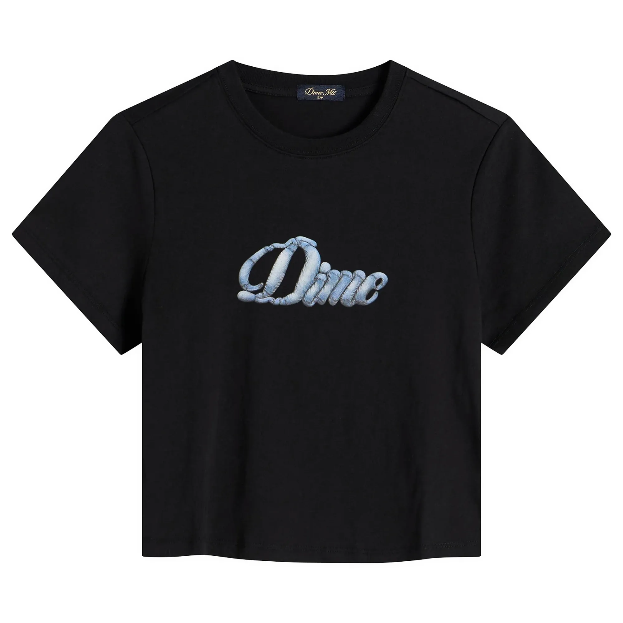 Dime Women's Cursive Denim T-Shirt Black