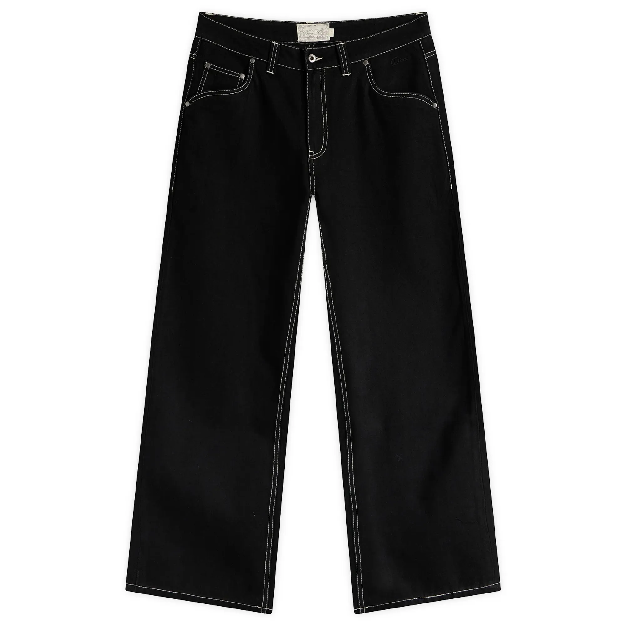 Dime Men's Baggy Denim Pants Black (Contrast Stitch)
