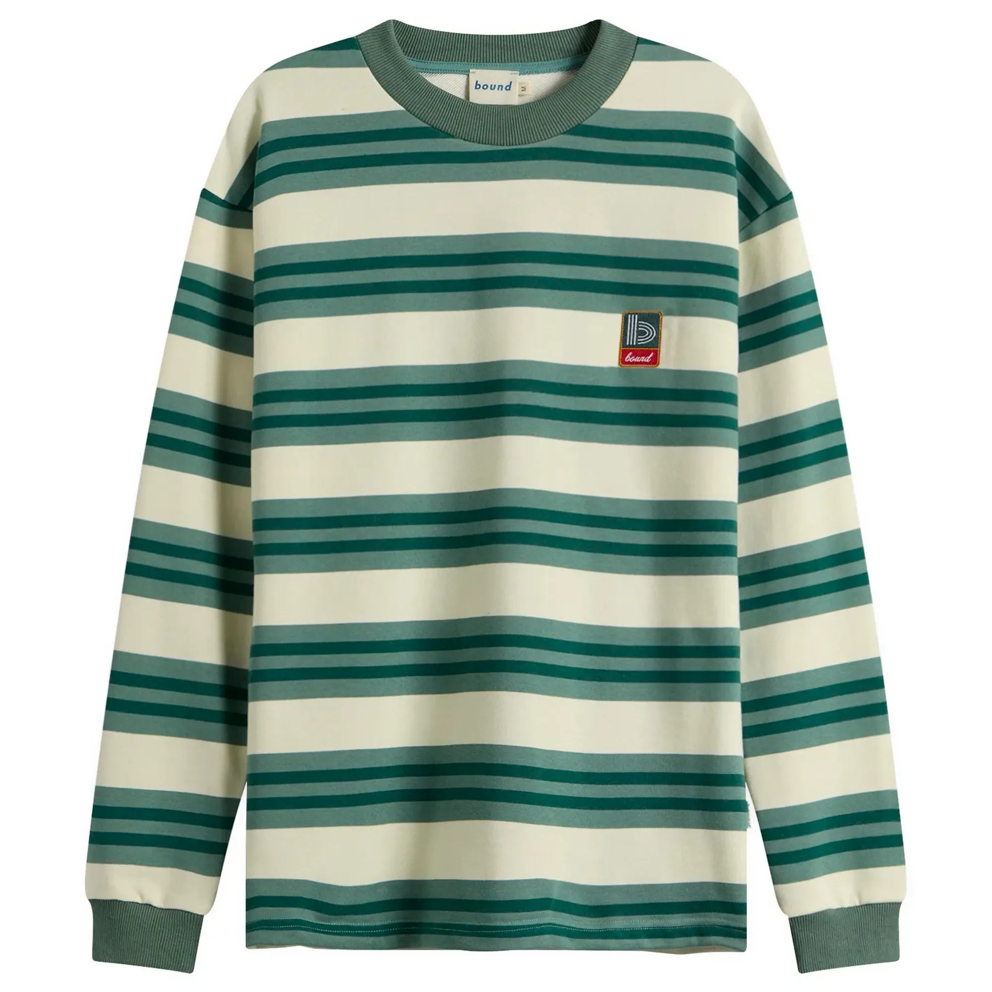 Bound Men's Eucalyptus Stripe Long Sleeve T-Shirt Green Stripe
