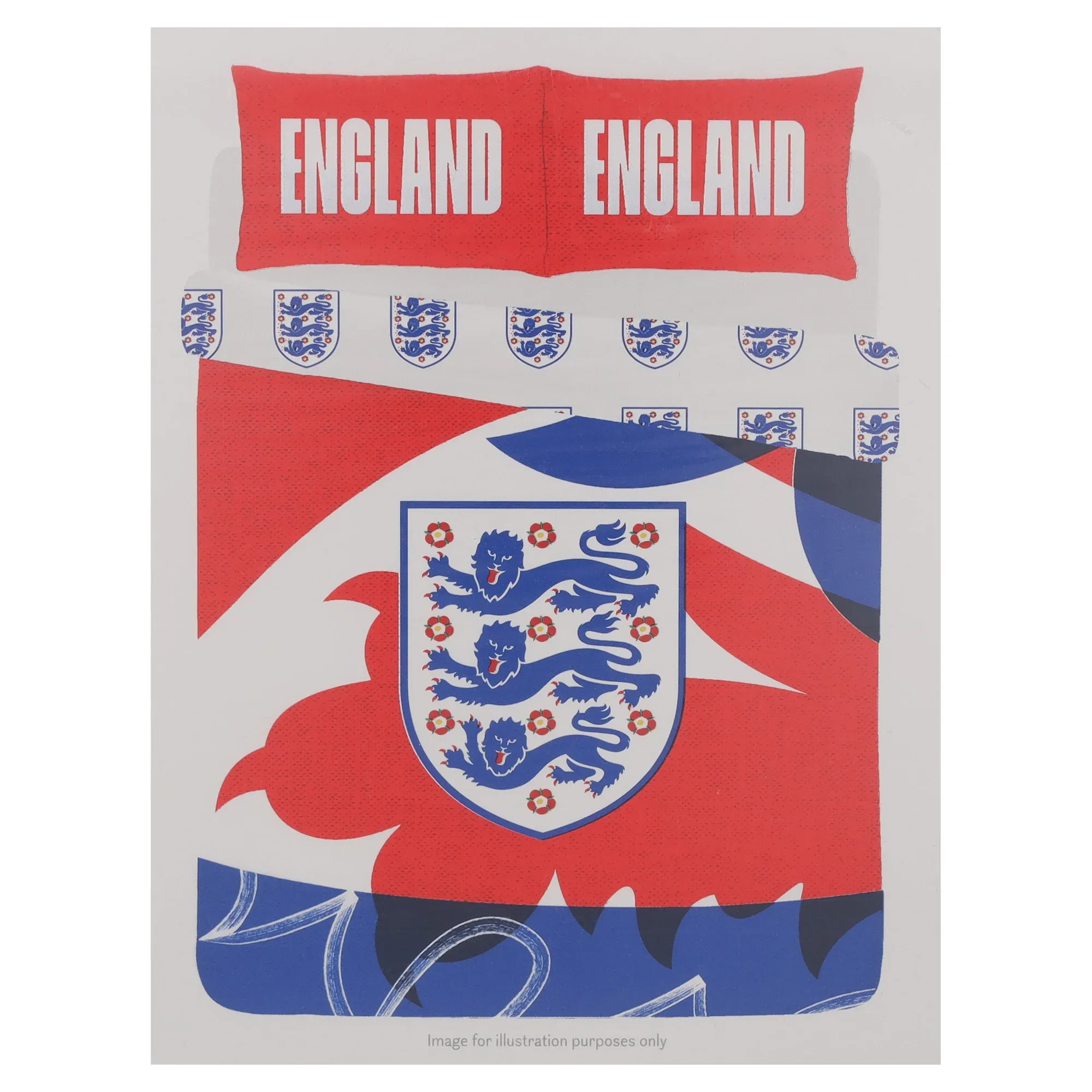 England Be Bold Double Duvet Cover 200x200 Pillowcase 50x75cm X 2