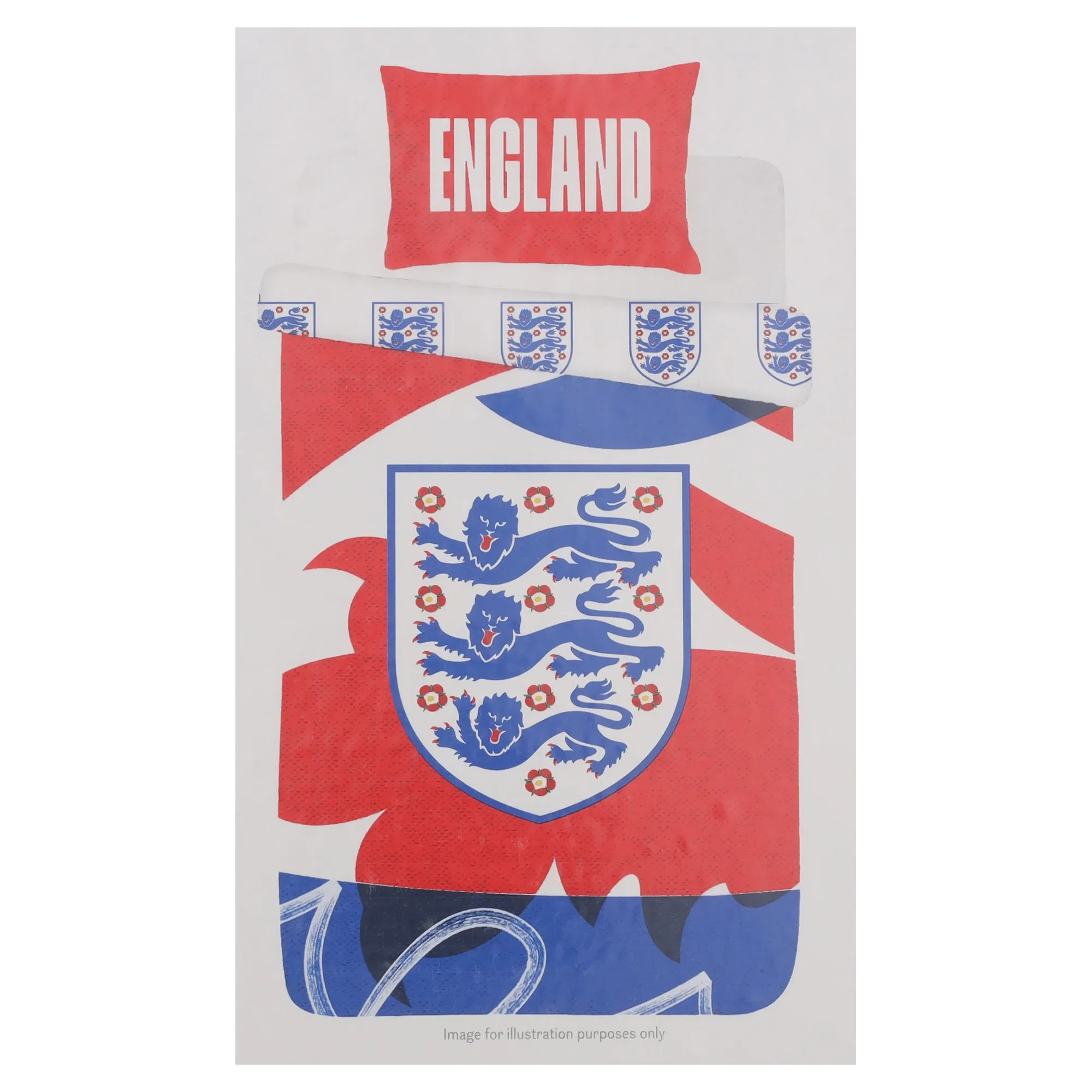 England Be Bold Single Duvet Cover 135x200 Pillowcase 50x75cm X 1