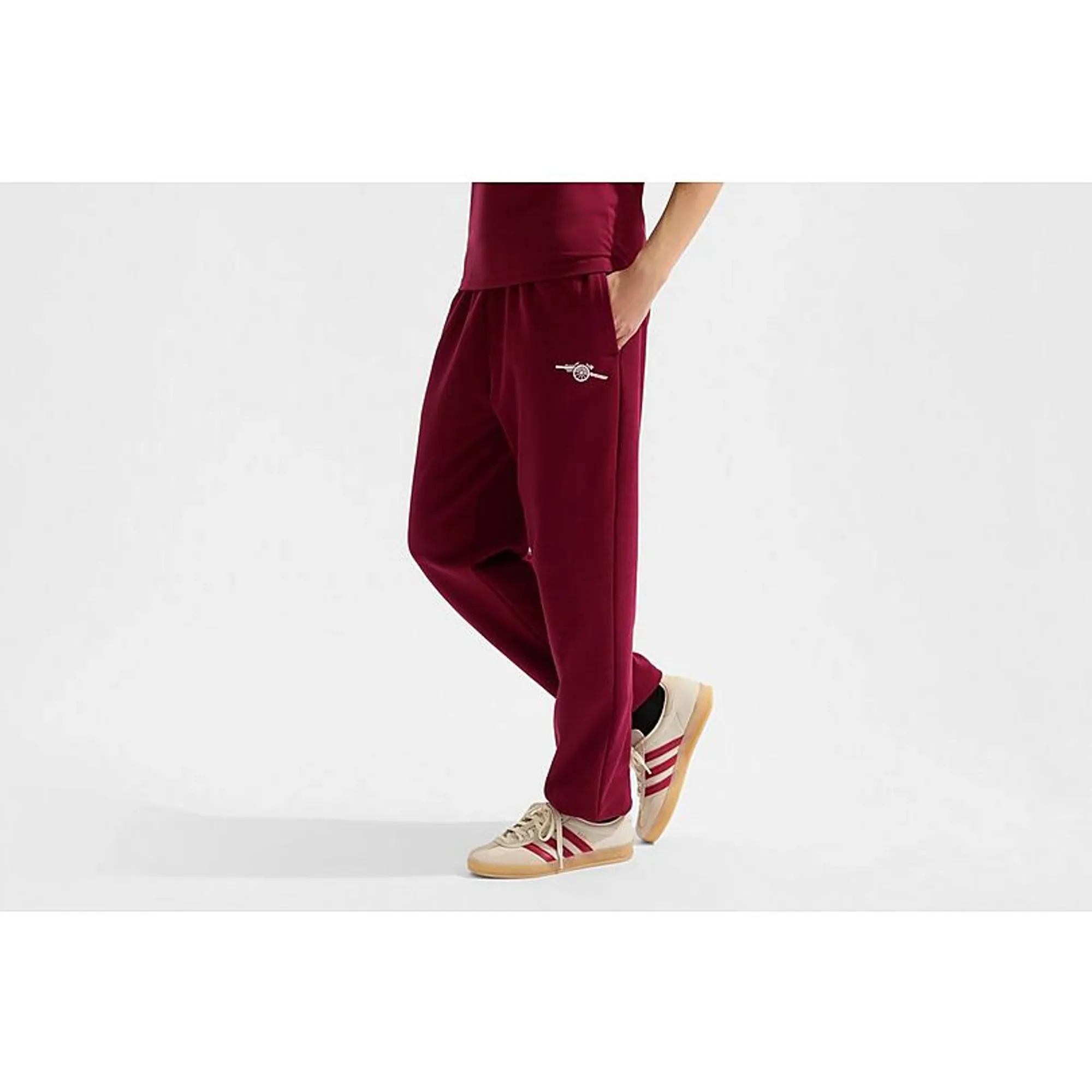 Arsenal Womens Essentials Burgundy Joggers, Red