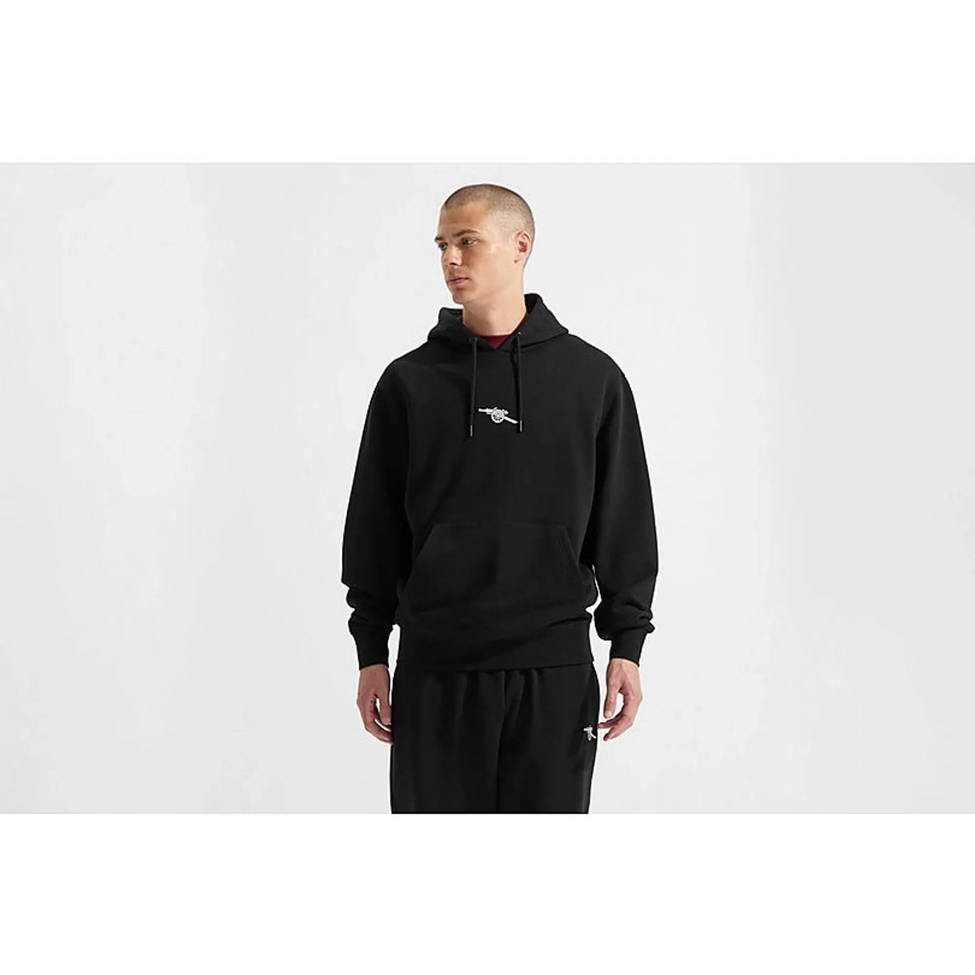 Arsenal Essentials Black Hoodie, Black