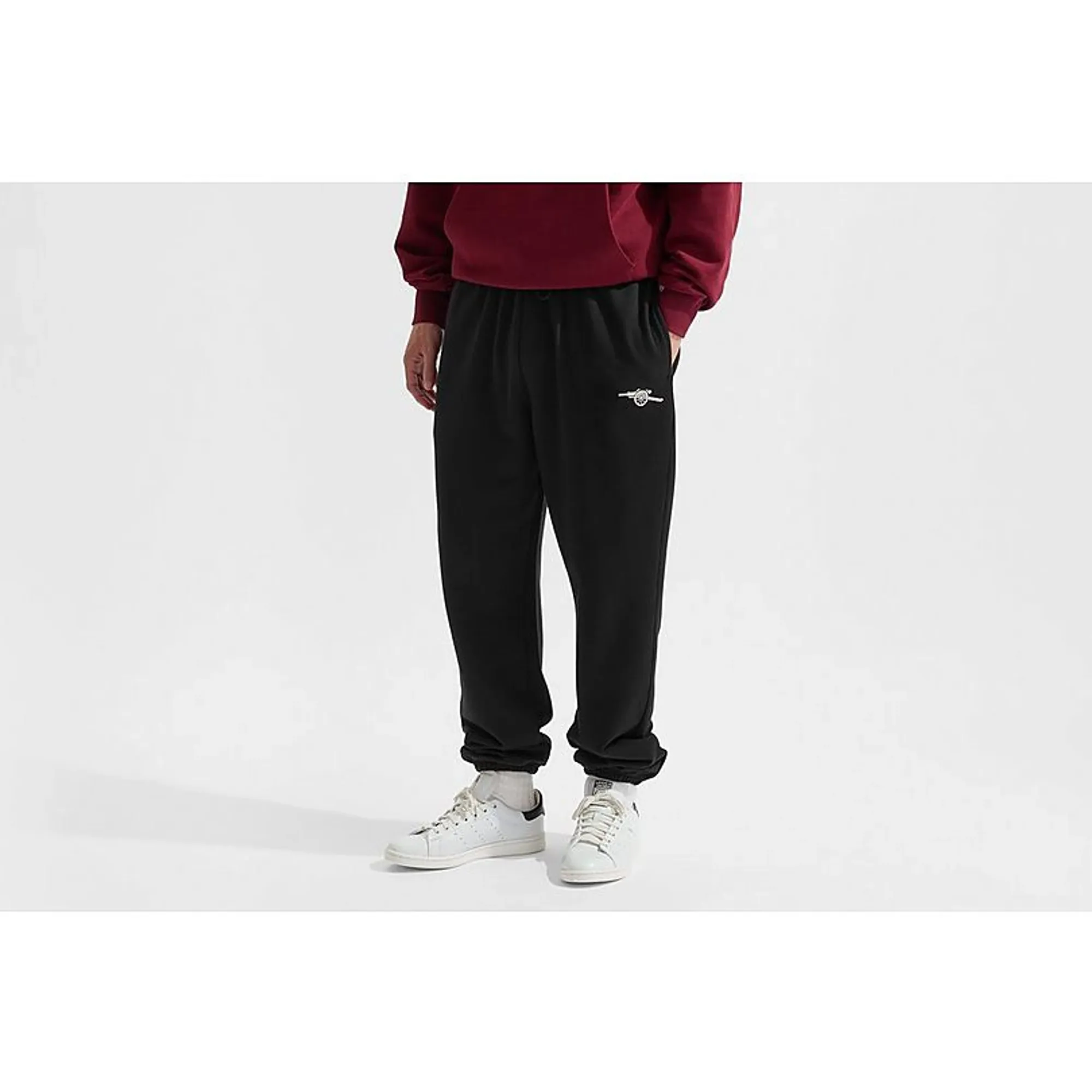 Arsenal Essentials Black Joggers, Black