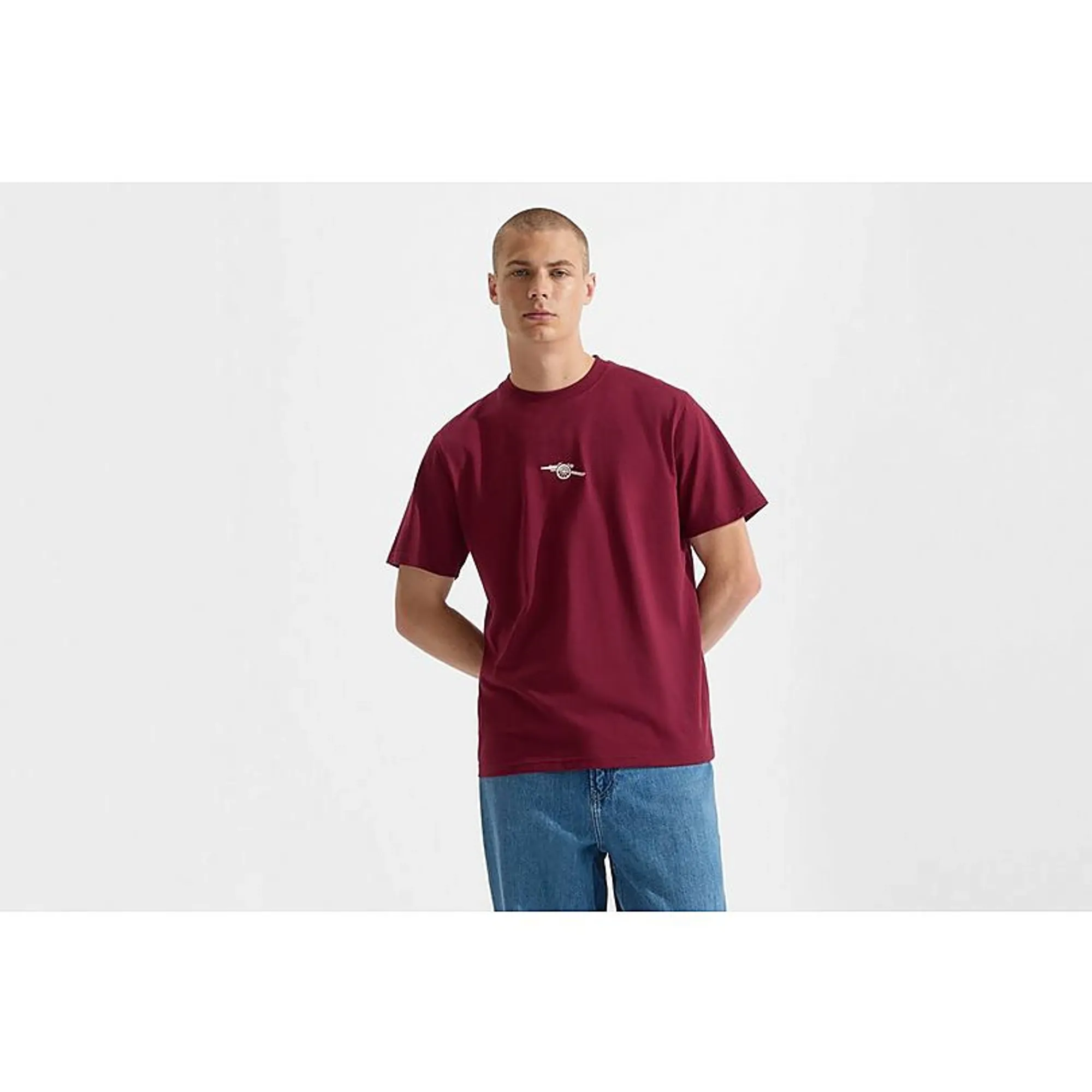 Arsenal Essentials Burgundy T-Shirt, Red