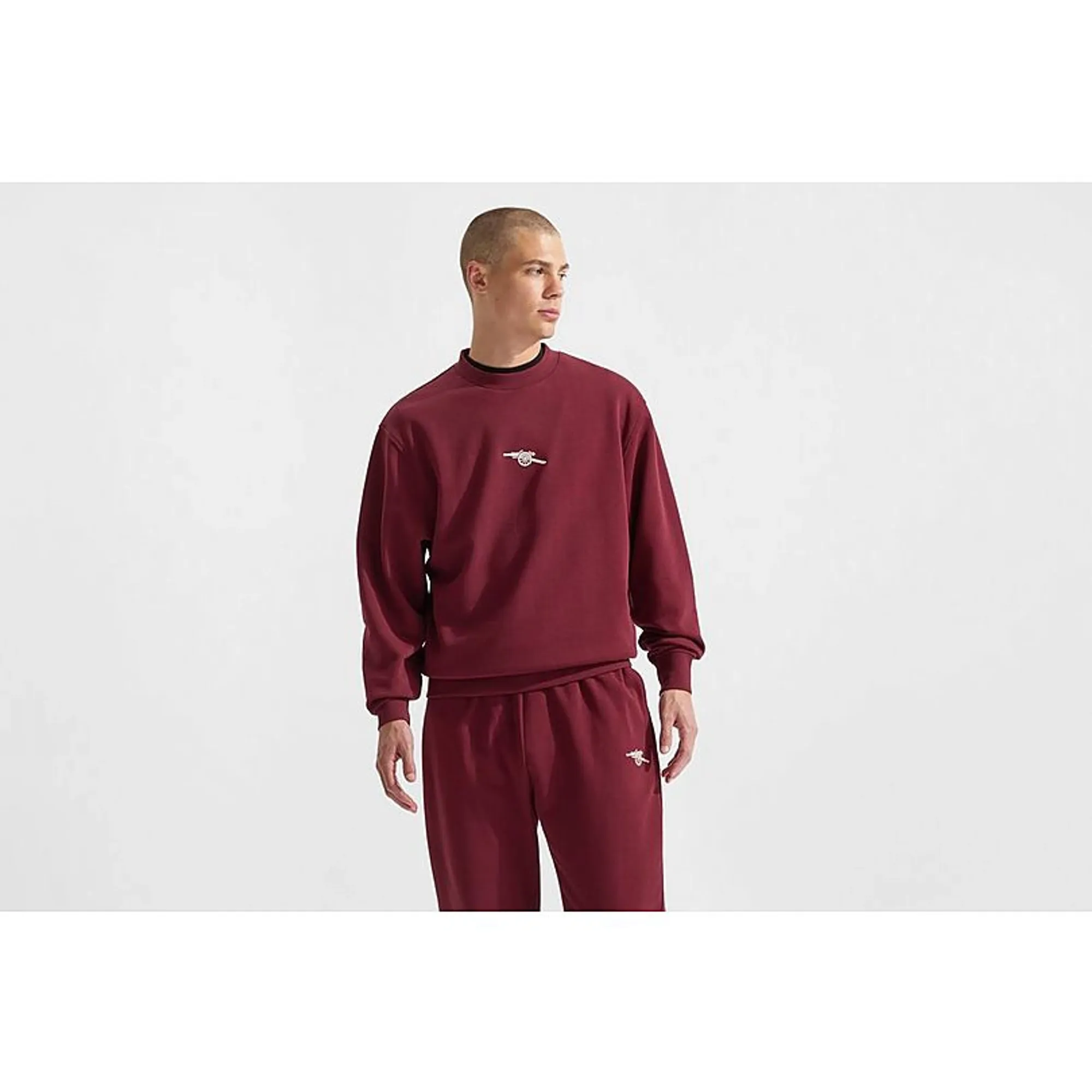 Arsenal Essentials Burgundy Sweatshirt, Red