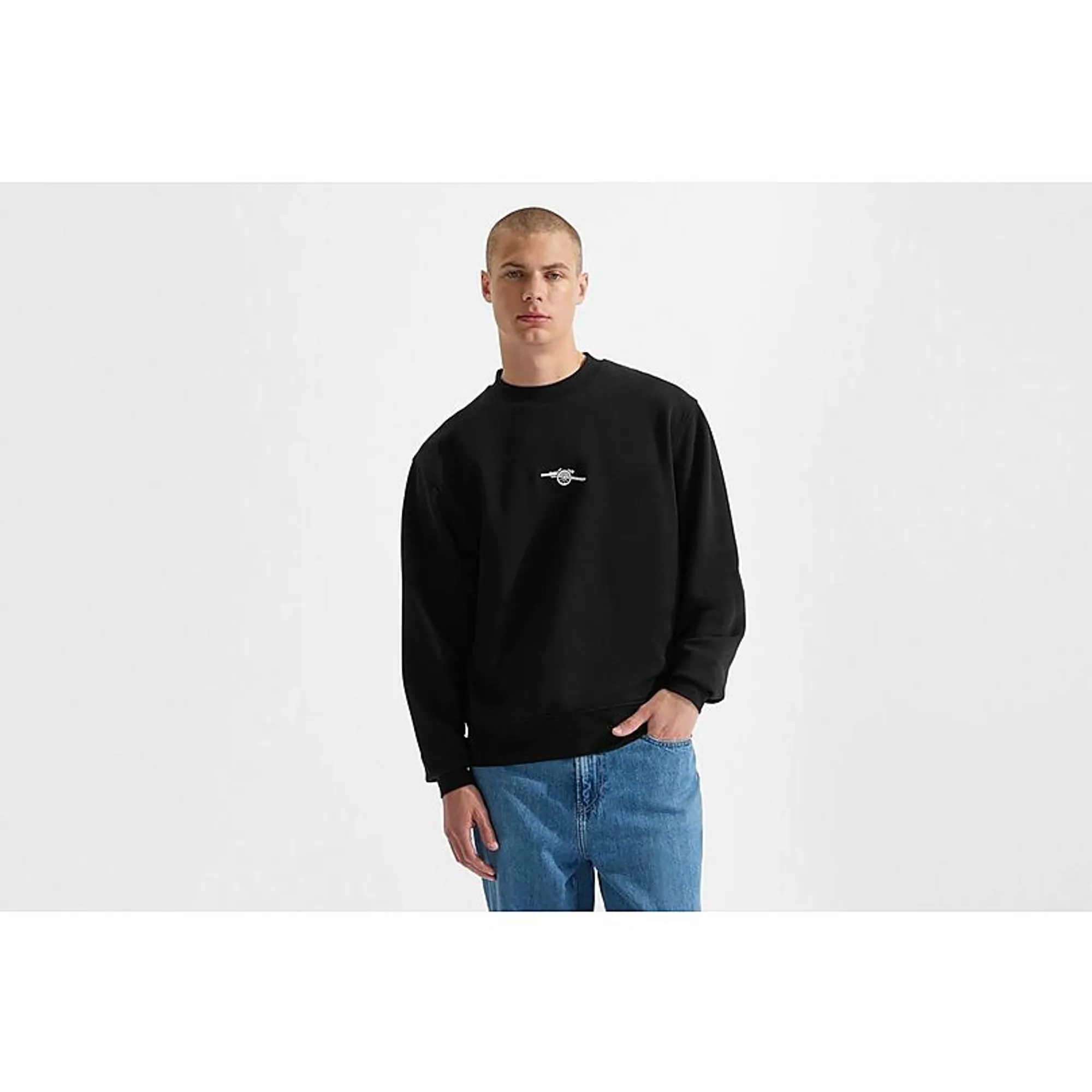 Arsenal Essentials Black Sweatshirt, Black
