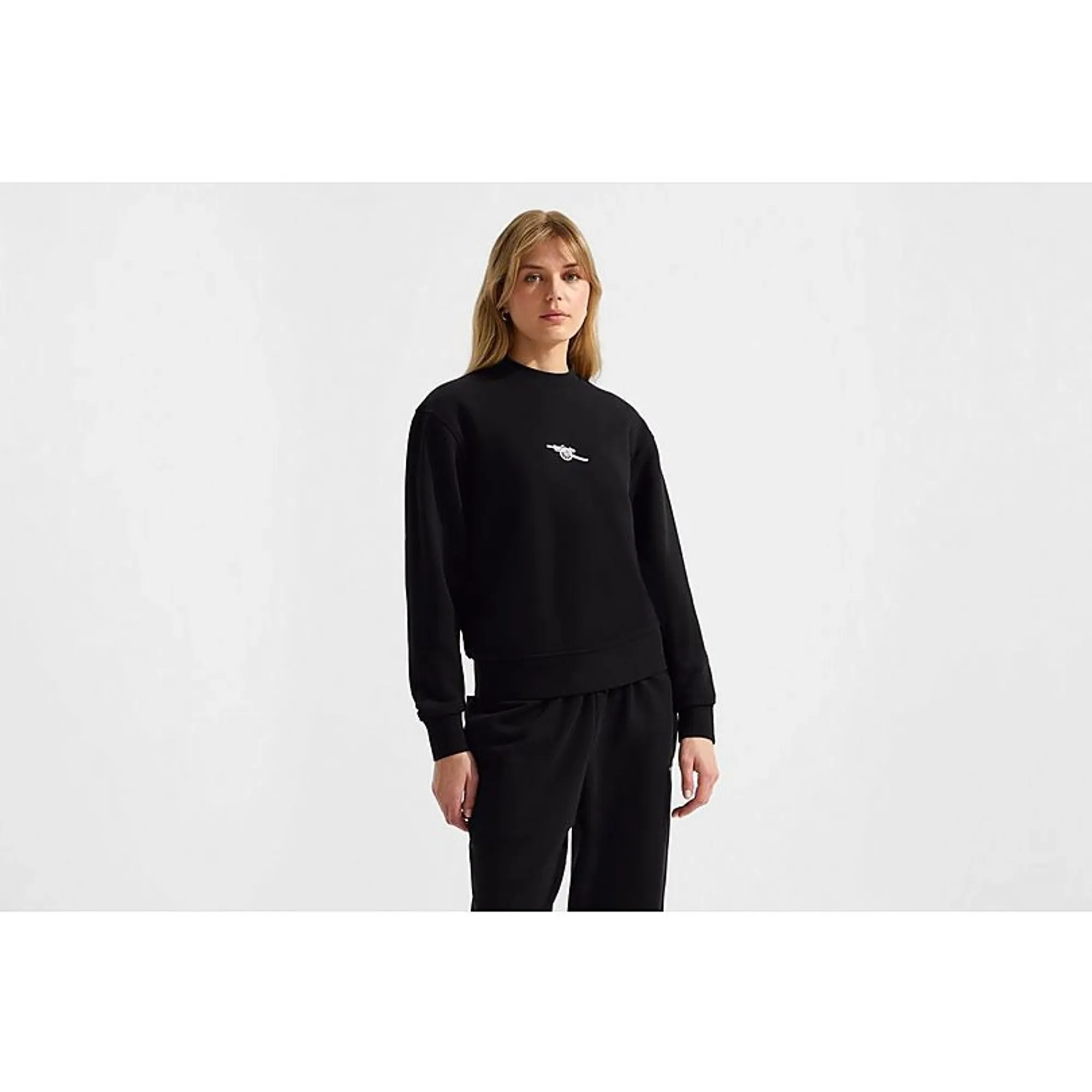 Arsenal Womens Essentials Black Sweatshirt, Black