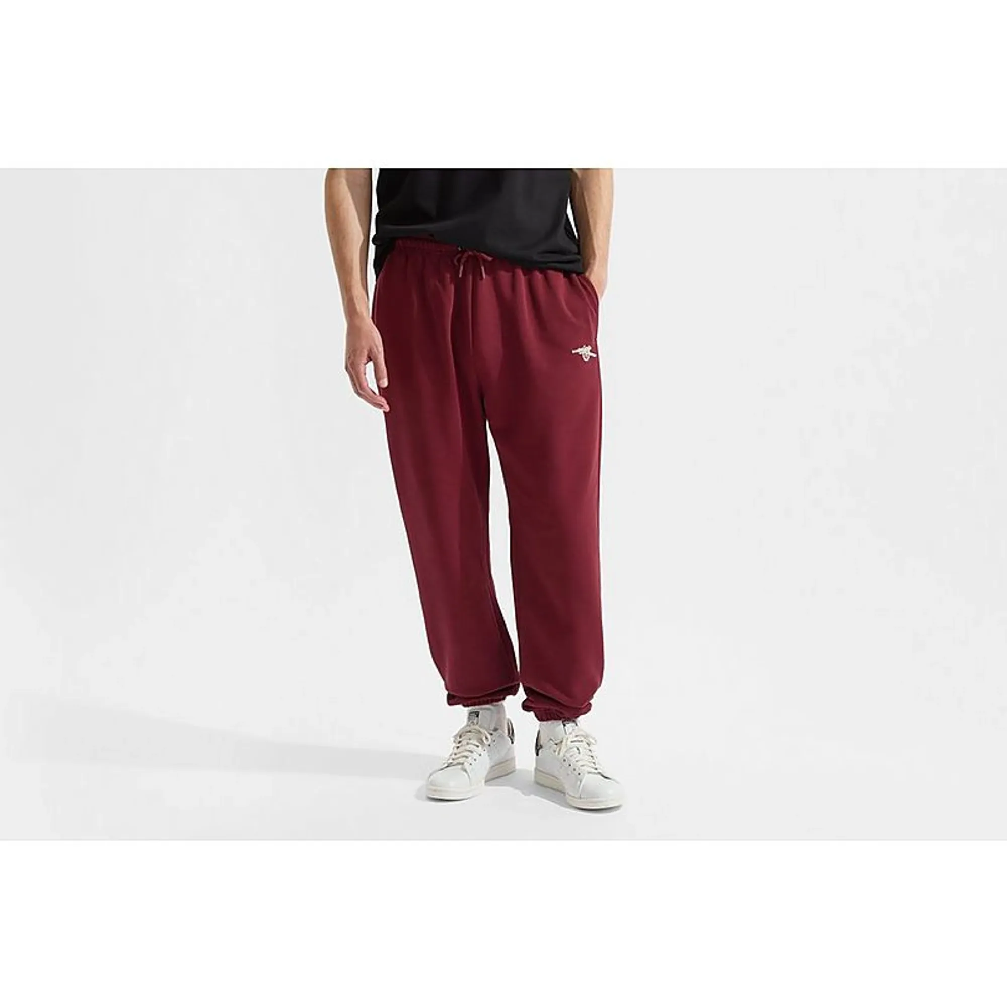 Arsenal Essentials Burgundy Joggers, Red