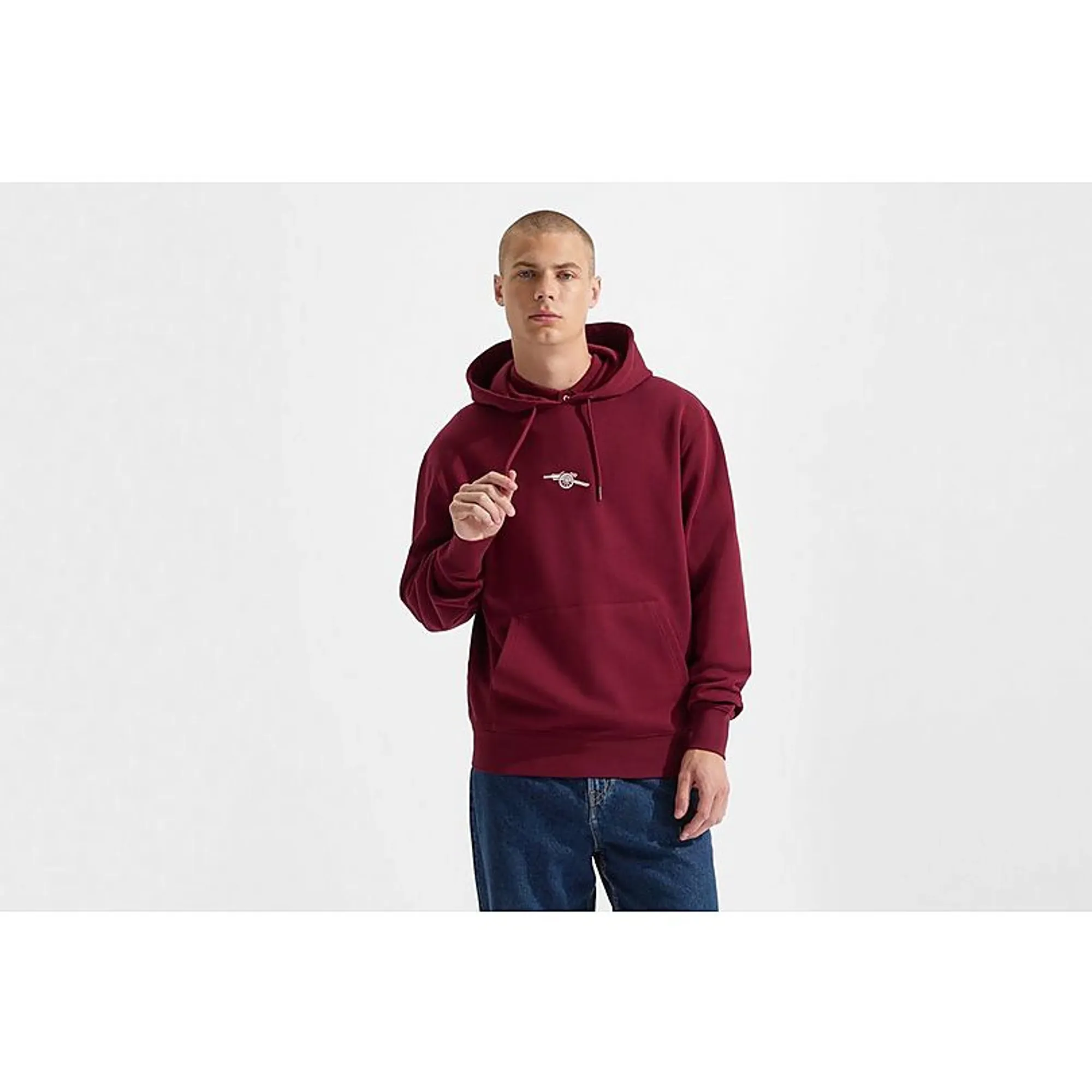 Arsenal Essentials Burgundy Hoodie, Red