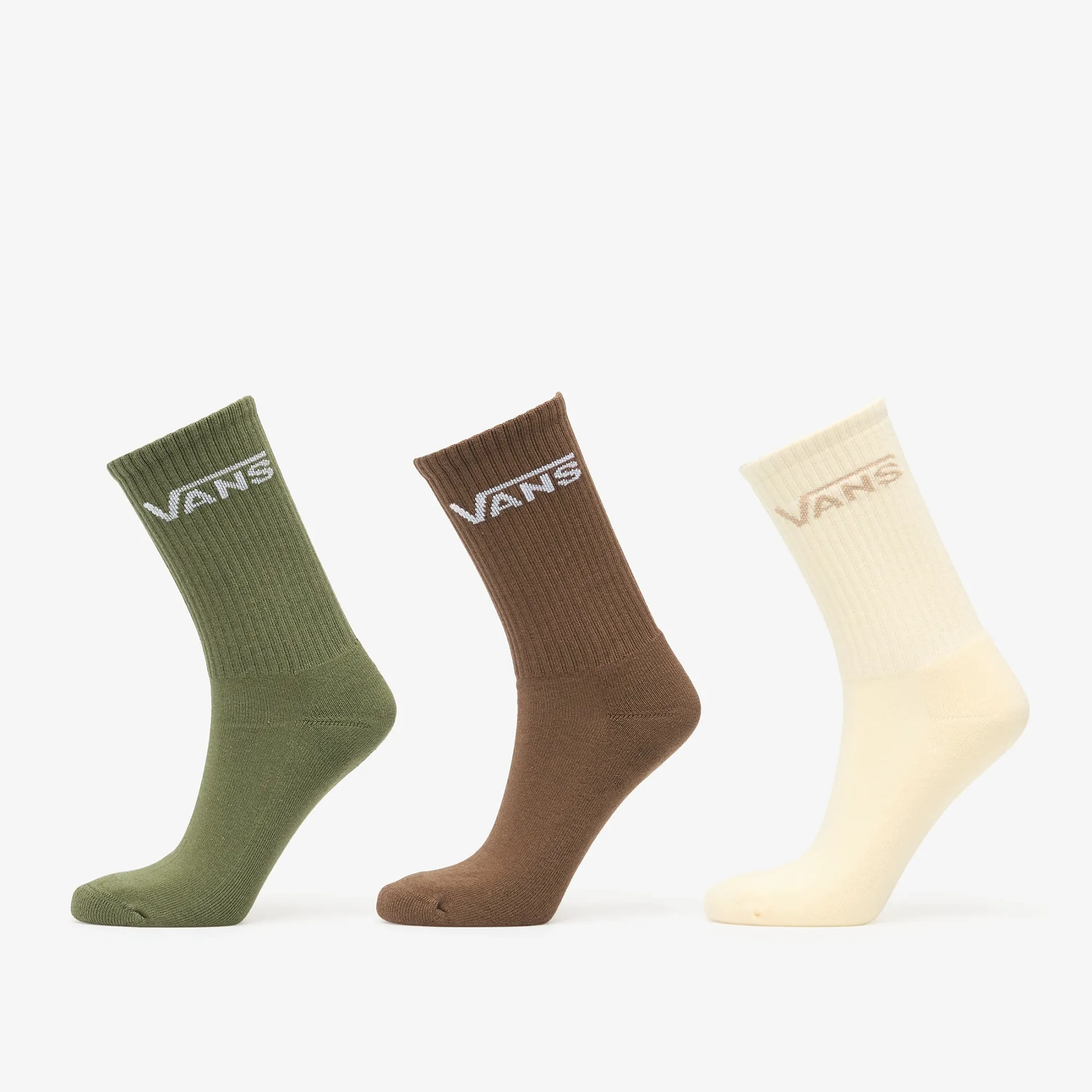 Vans Rox Classic Crew Socks Green/ White/Brown Xl