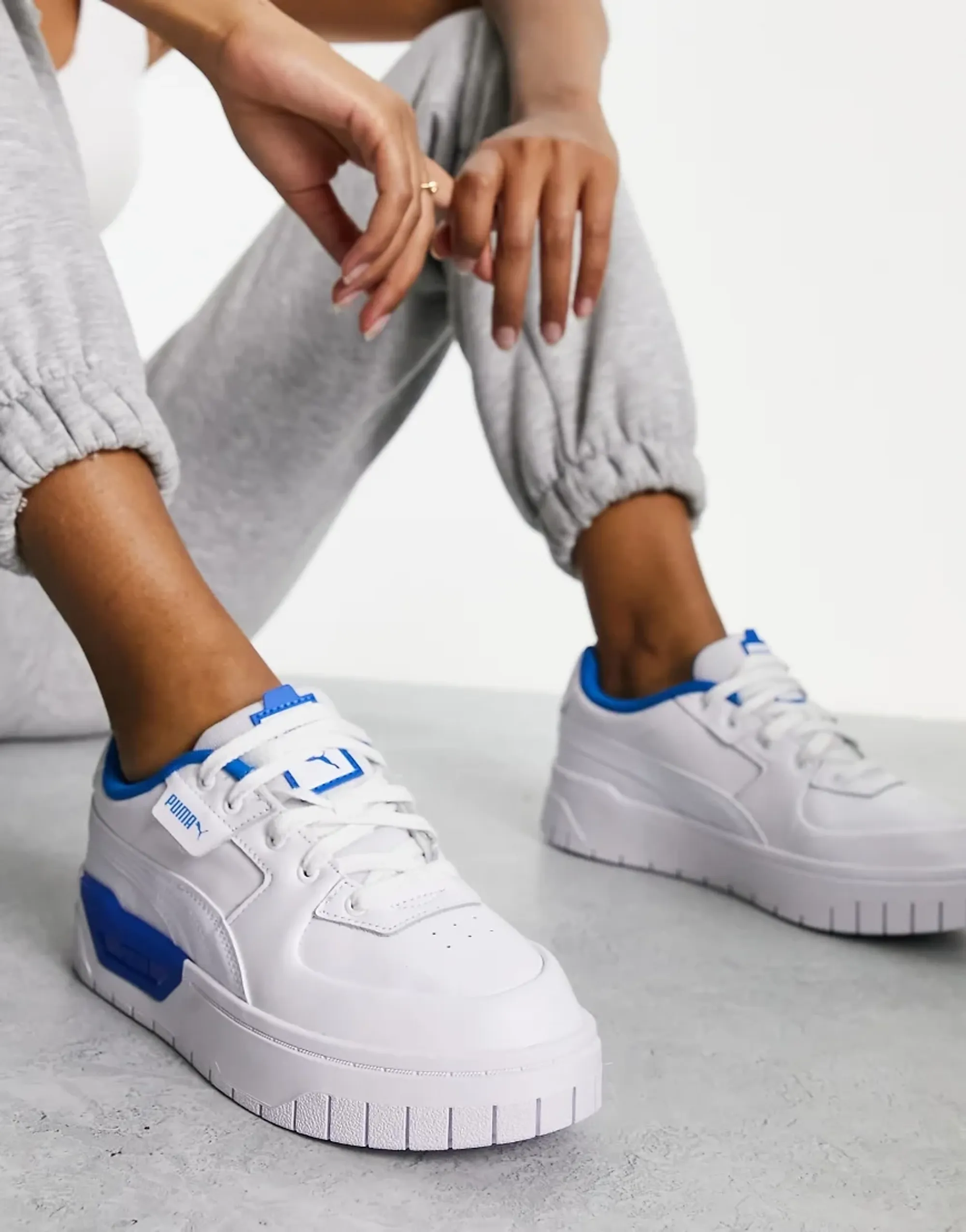 Puma Cali Dream Pop Trainers In White And Blue
