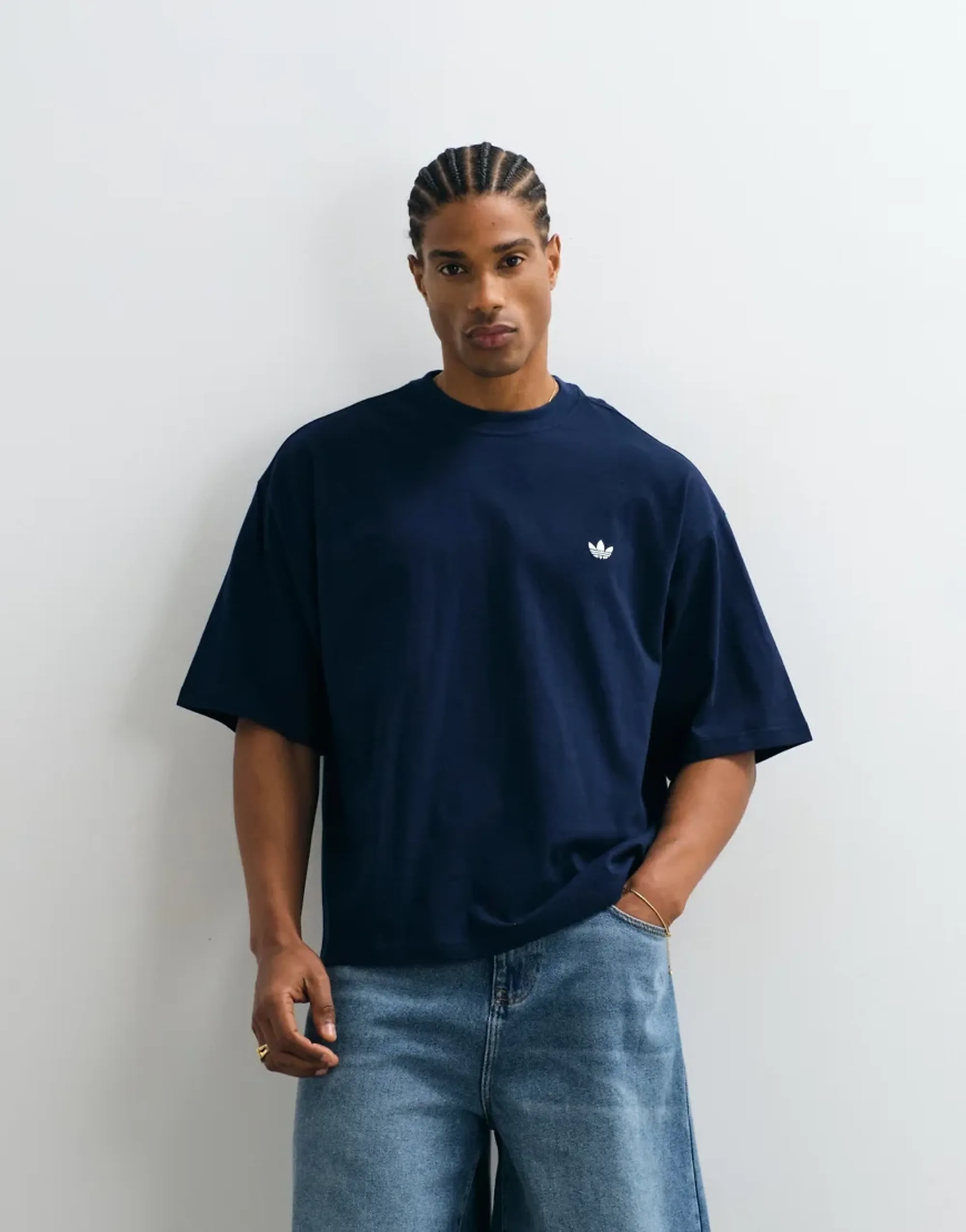 Adidas Originals Essential Oversized T-Shirt In Navy