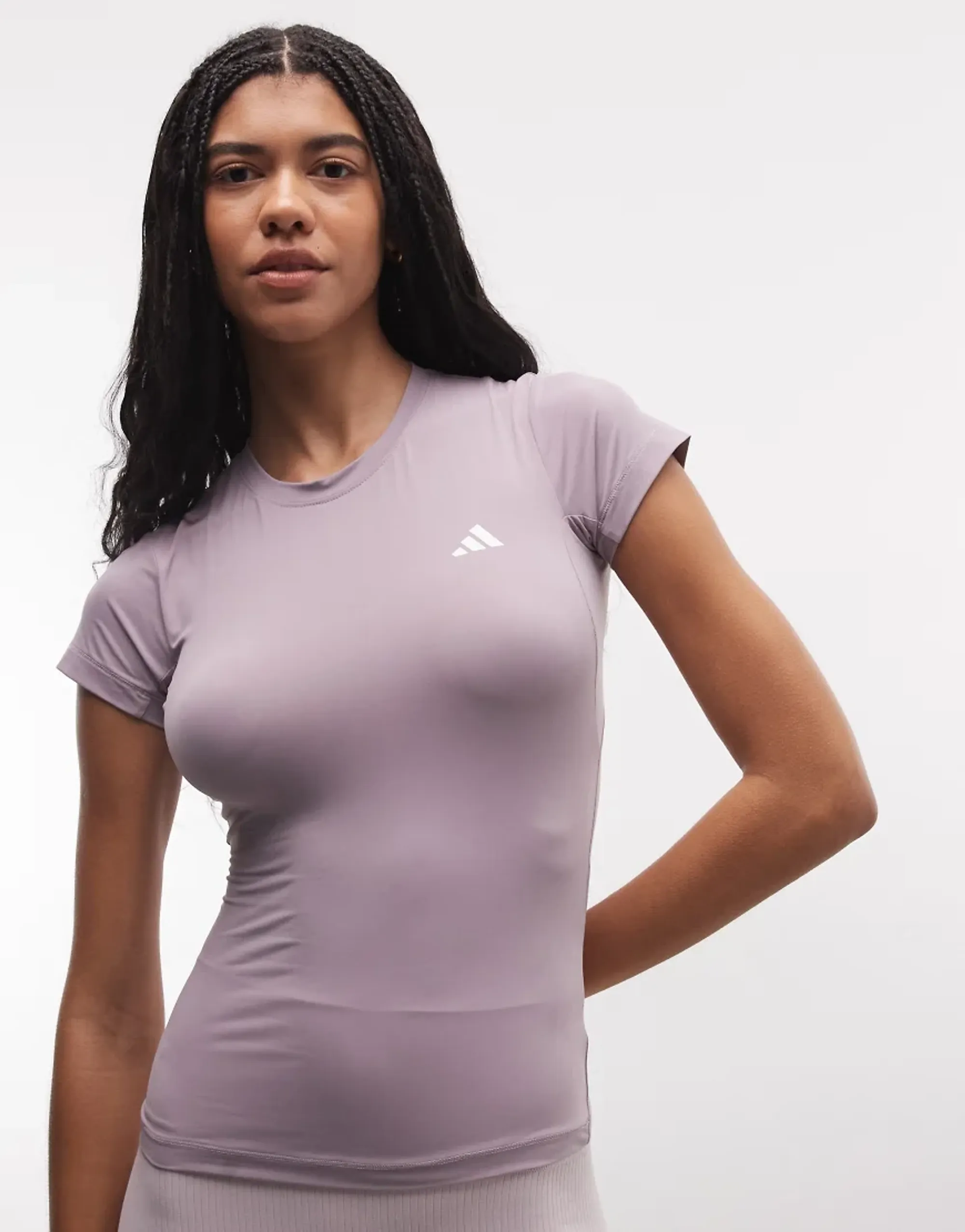 Adidas Training Essentials T-Shirt In Mauve-Purple